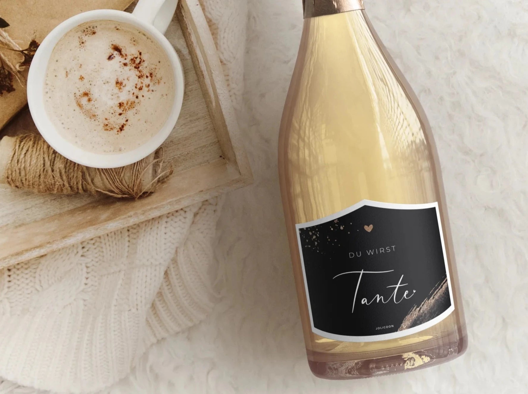 Du wirst Tante Flaschenetikett klein - JoliCoon