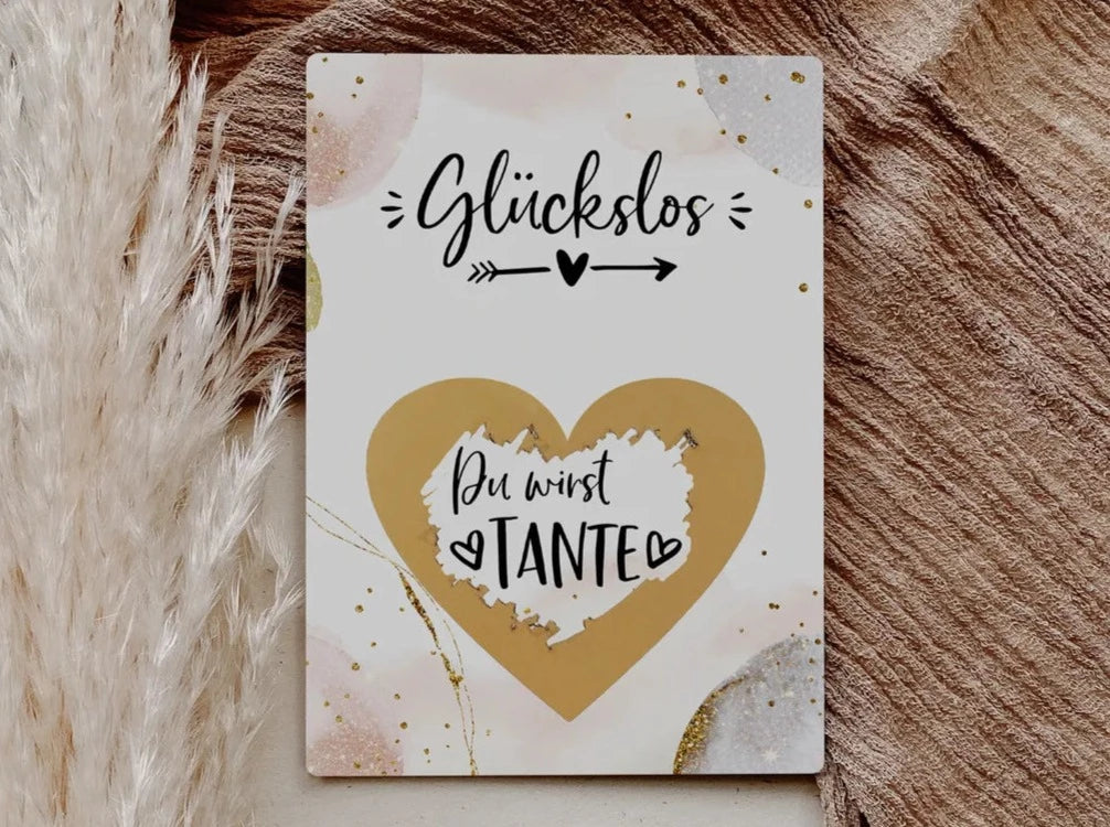 Du wirst Tante Rubbelkarte Golden Glamour - JoliCoon