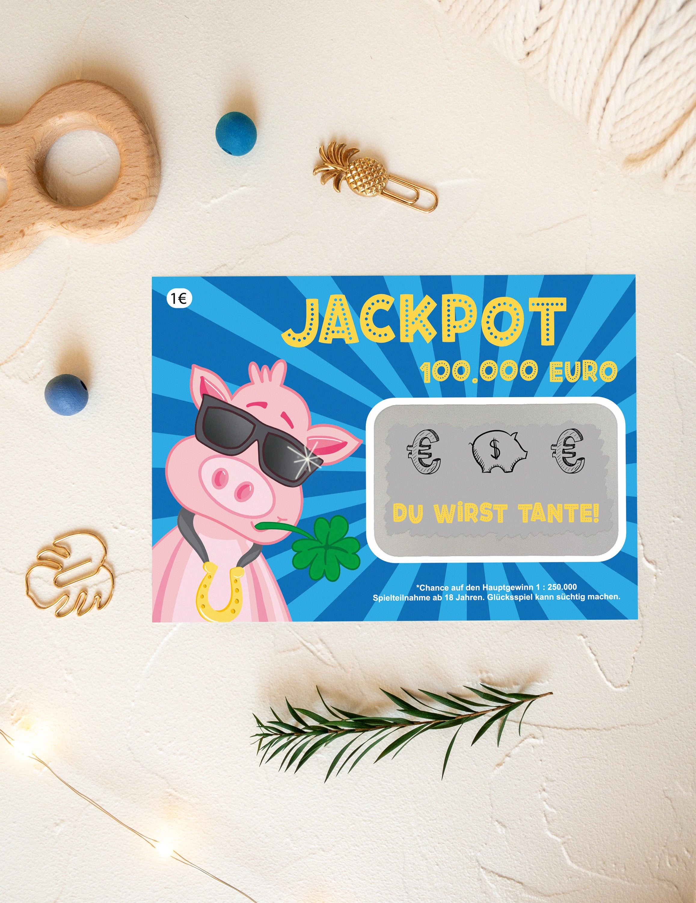 Du wirst Tante Rubbellos Jackpot