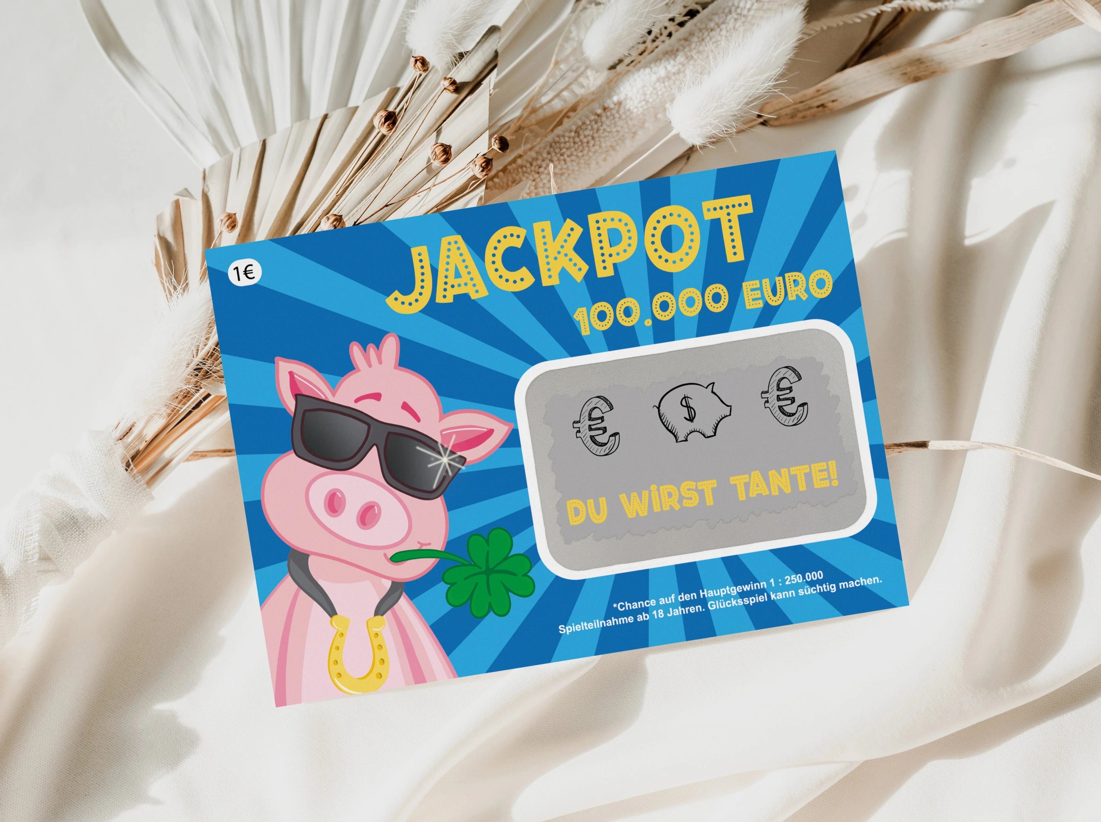 Du wirst Tante Rubbellos Jackpot