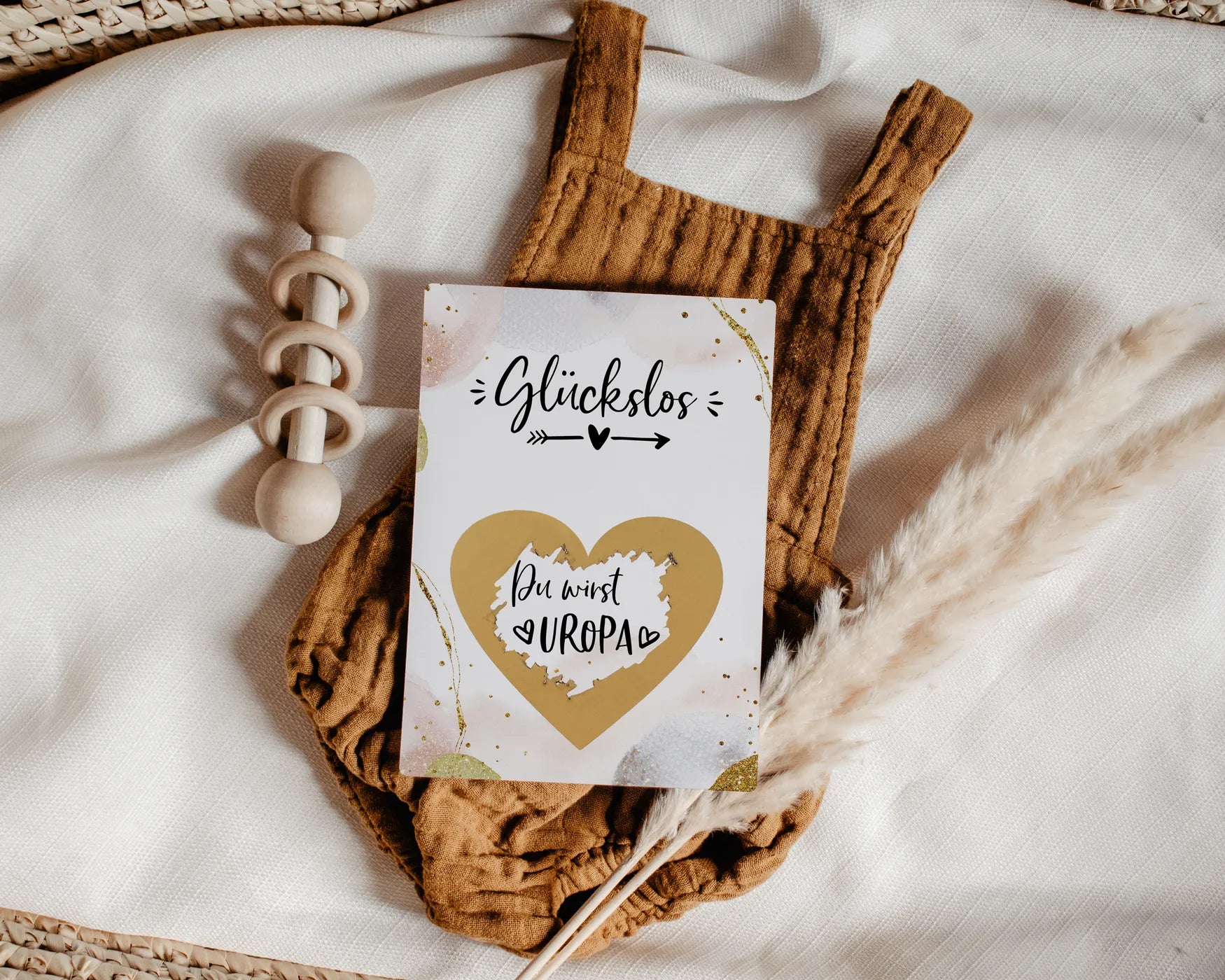 Schwangerschaft verkünden für die ganze Familie Rubbellose Golden Glamour - JoliCoon