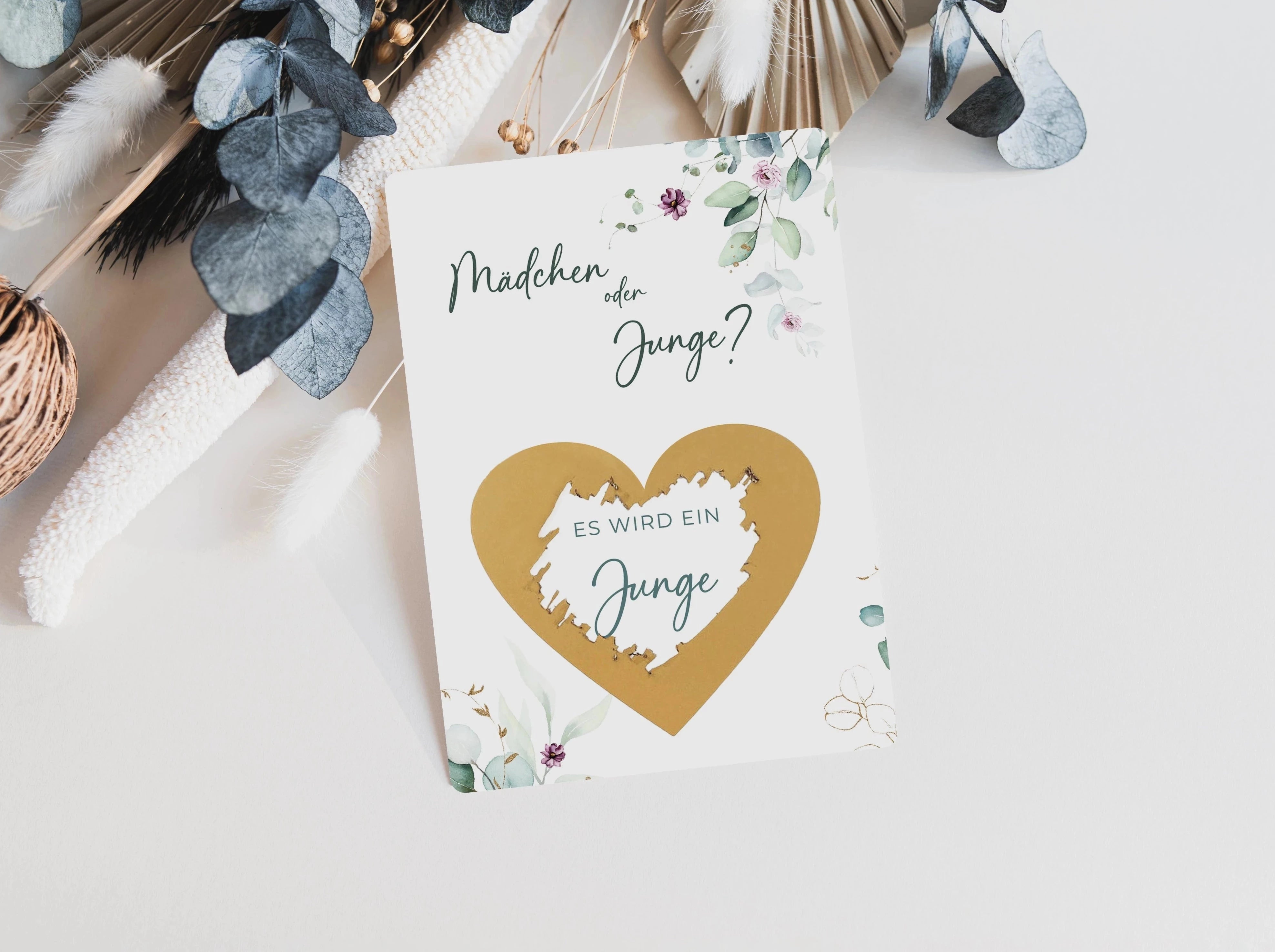 Es wird ein Junge Rubbelkarte