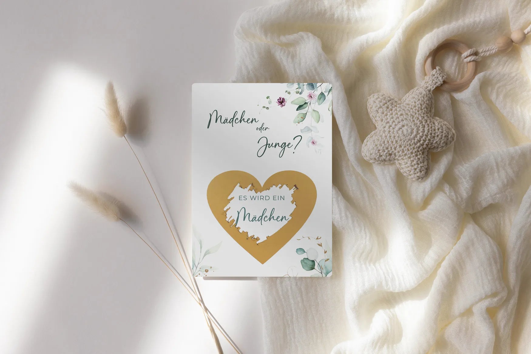 Schwangerschaft verkünden für die ganze Familie Rubbellose Eukalyptus - JoliCoon