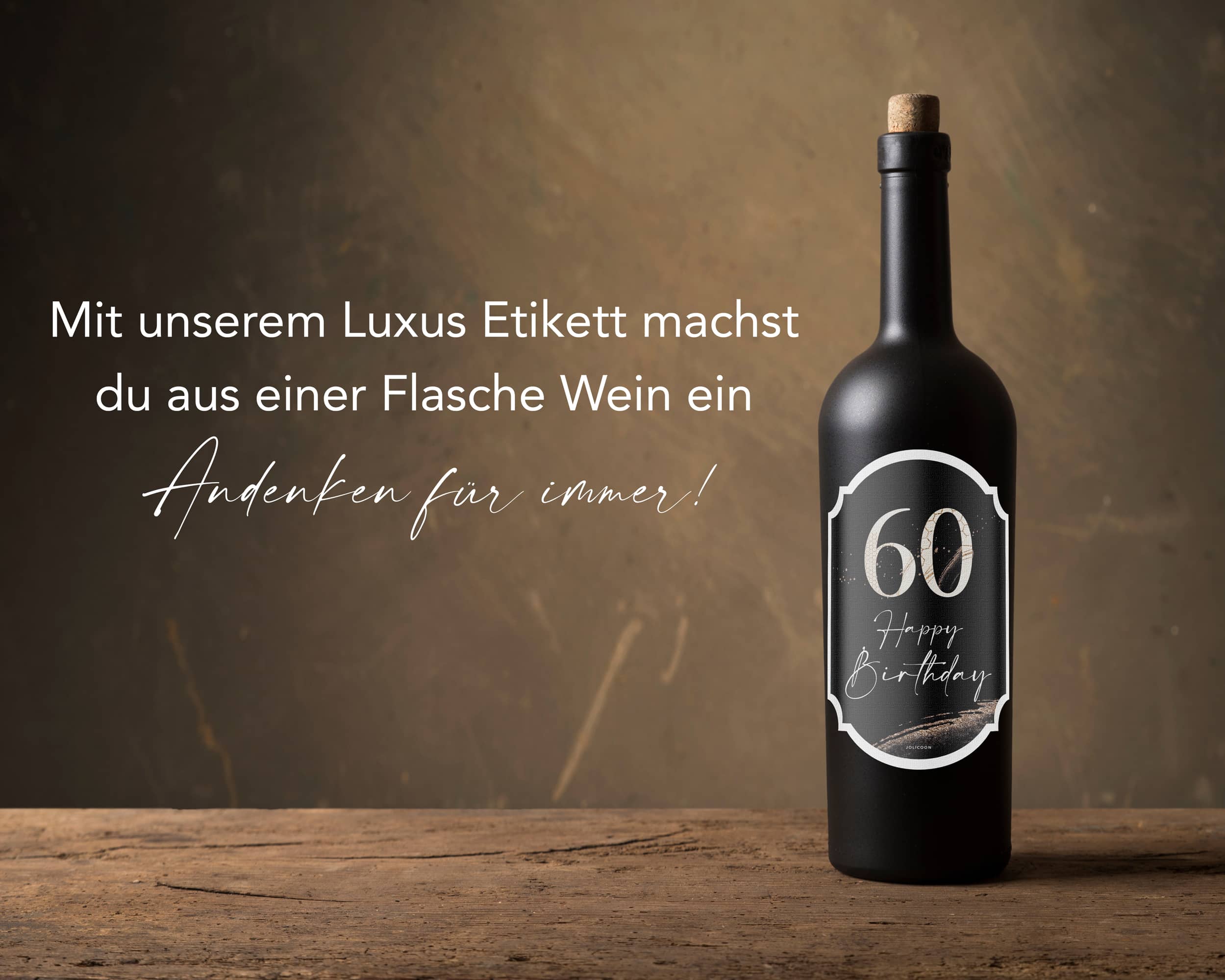 60 Geburtstag Flaschenetikett - JoliCoon