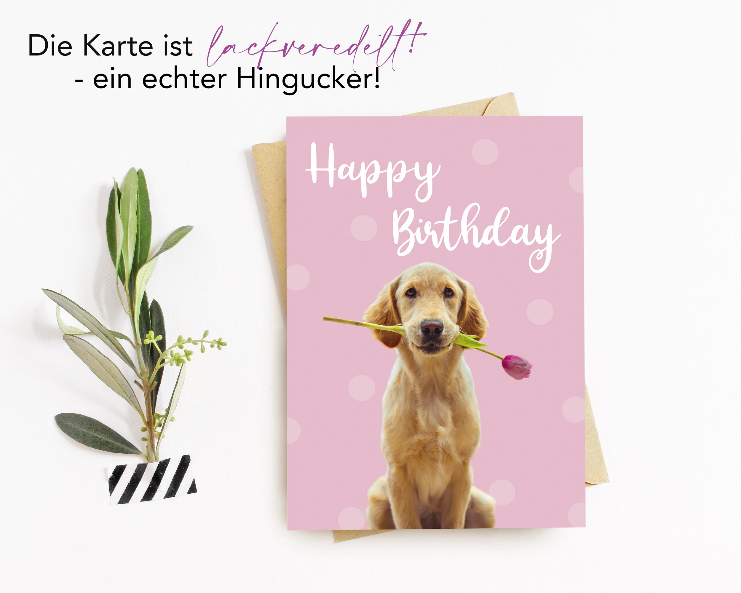 Geburtstagskarte Happy Birthday - WUFFWUFF - JoliCoon