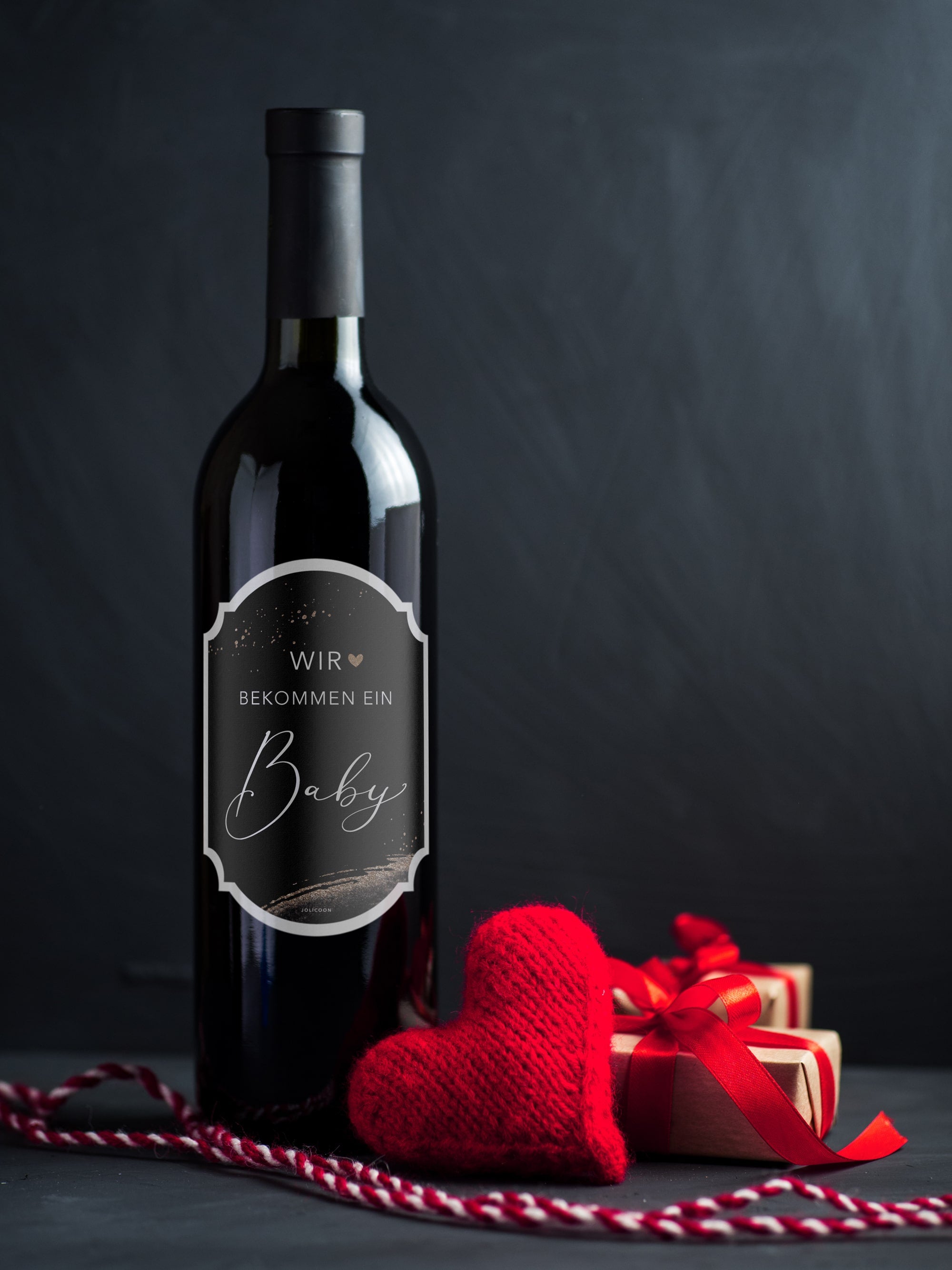 Wir bekommen ein Baby Flaschenetikett - JoliCoon