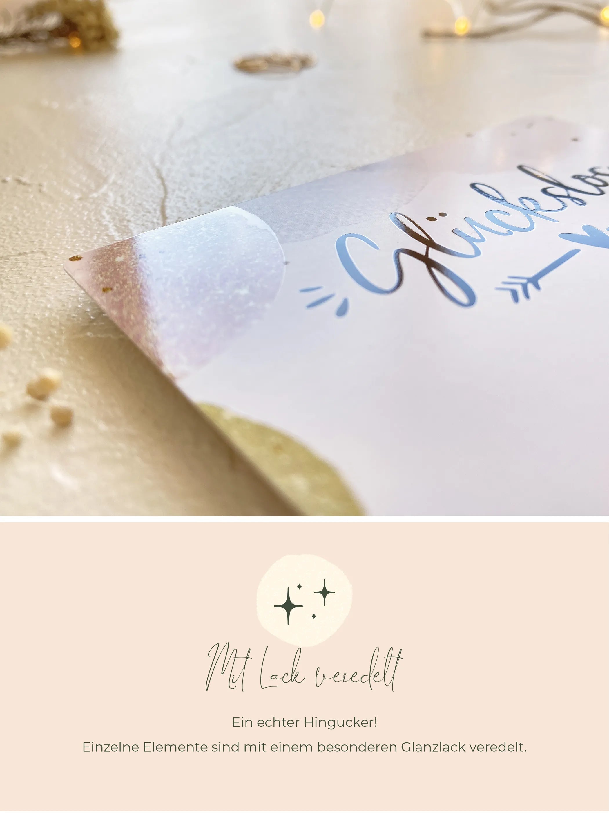 Wir bekommen ein Baby Rubbelkarte Golden Glamour - JoliCoon