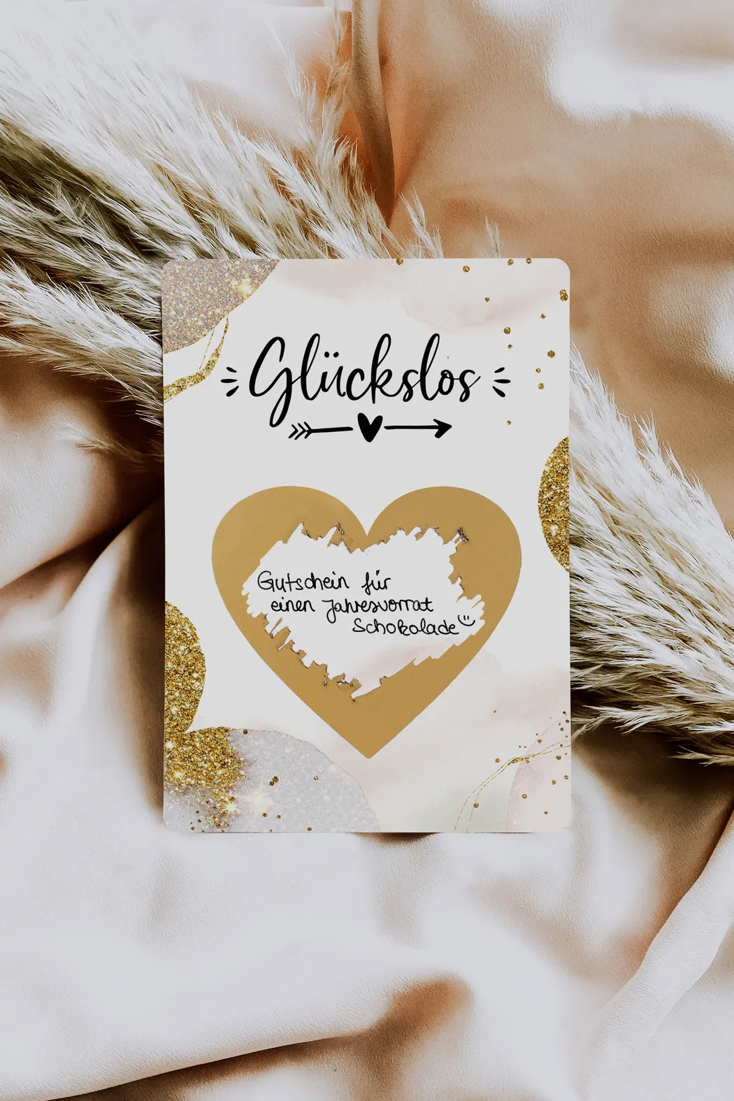 Rubbellose selber machen Glückslos Golden Glamour - JoliCoon