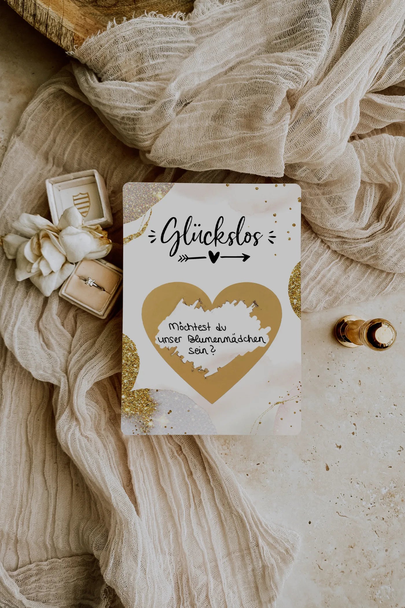 Rubbellose selber machen Glückslos Golden Glamour - JoliCoon