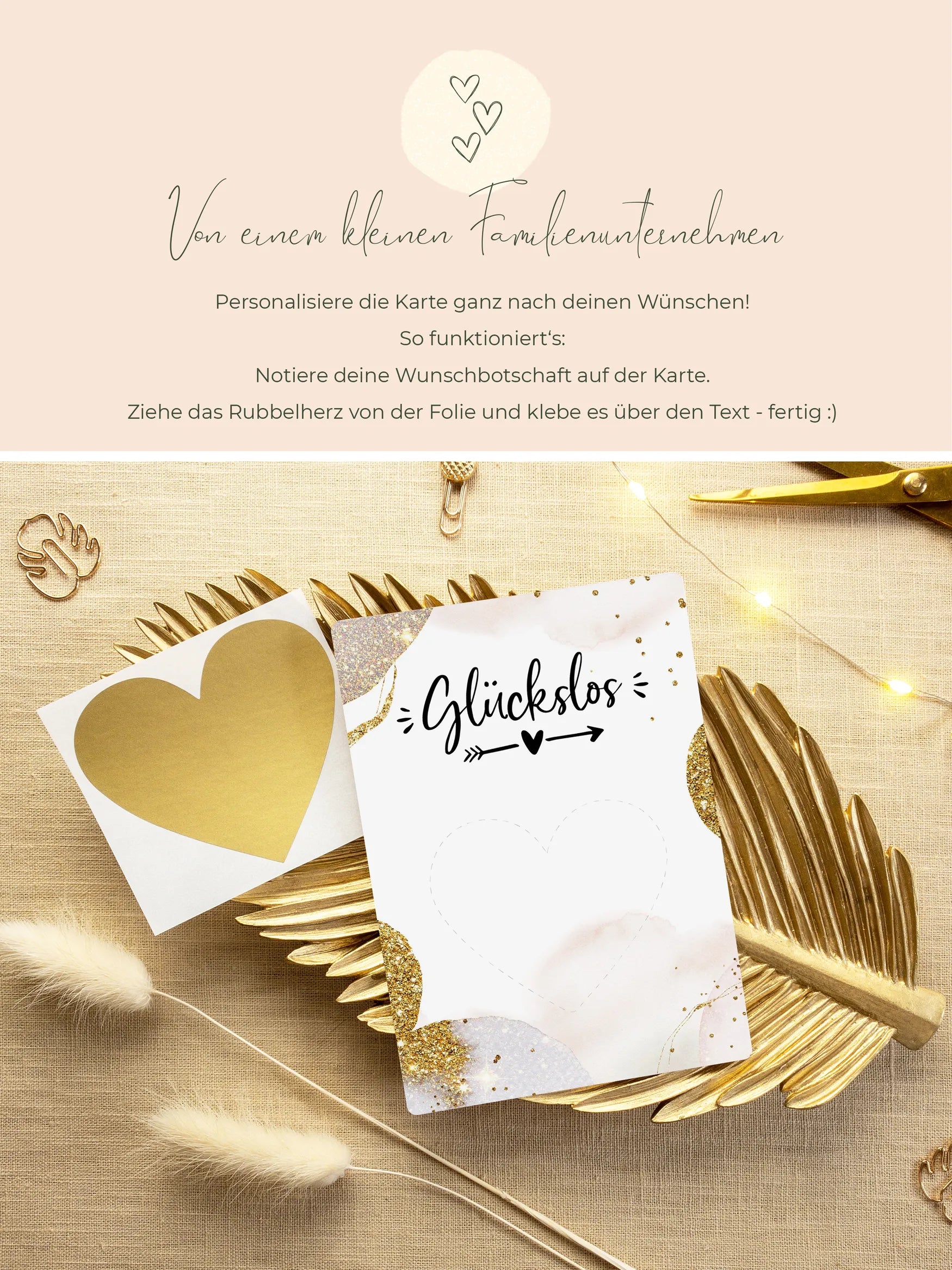 Rubbellose selber machen Glückslos Golden Glamour - JoliCoon