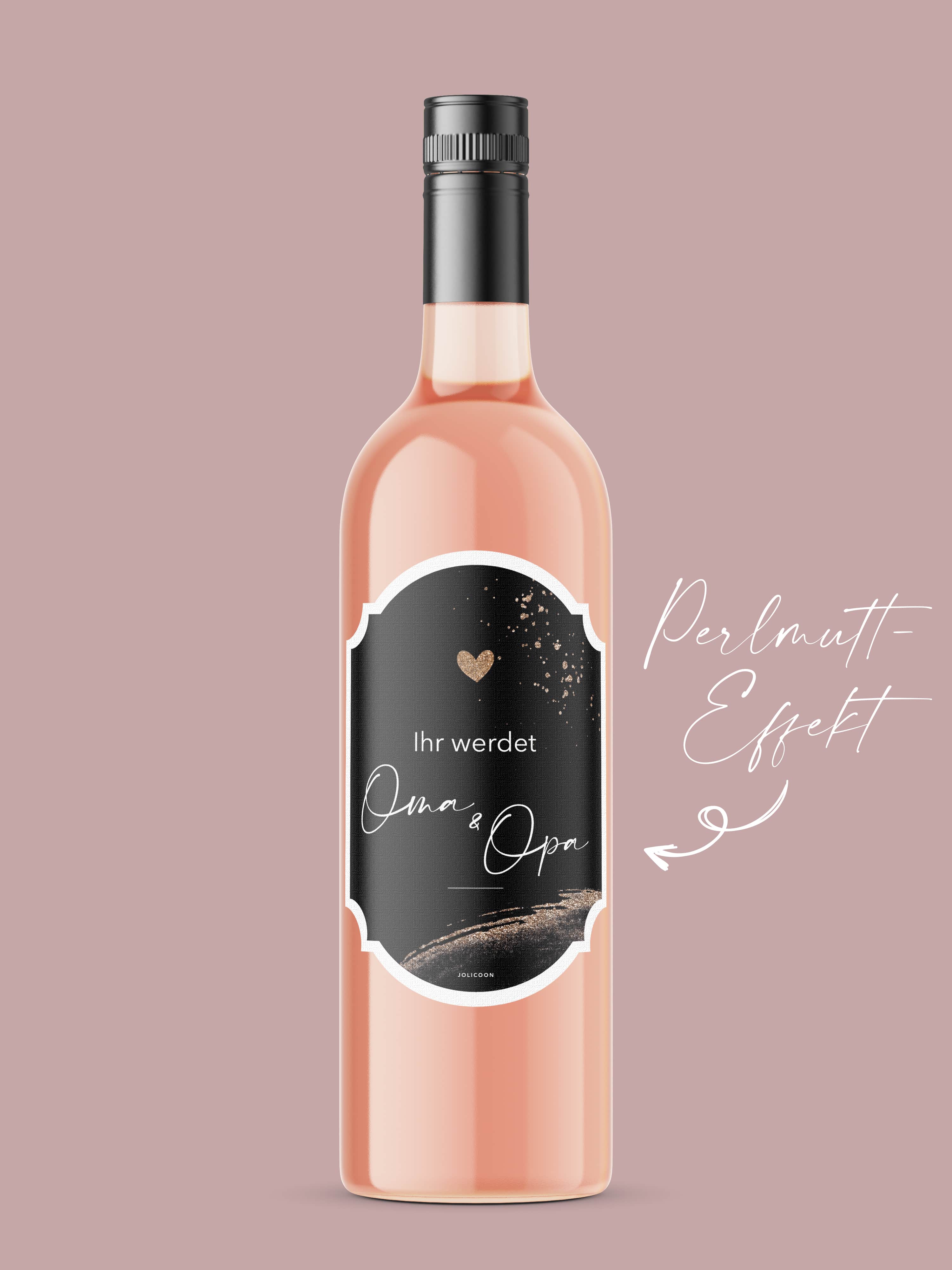 Ihr werdet Oma und Opa Flaschenetikett - JoliCoon