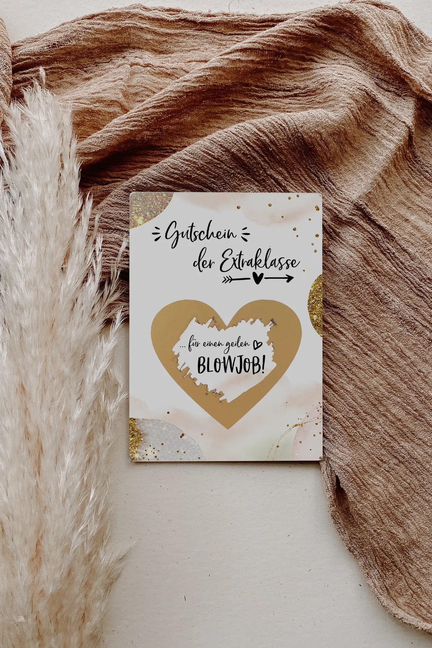 Gutschein für einen Blowjob Rubbelkarte Golden Glamour - JoliCoon