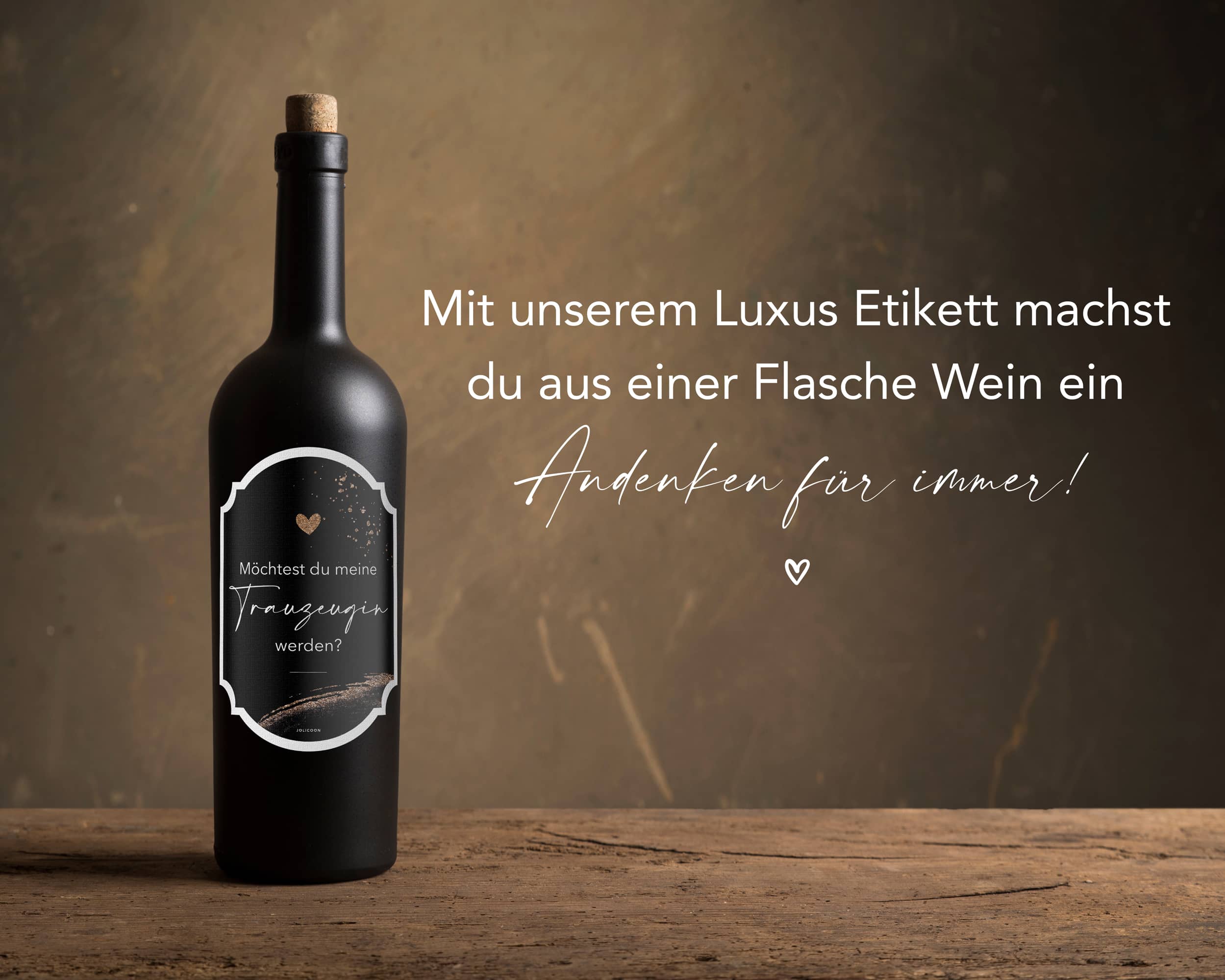 Trauzeugin fragen Flaschenetikett - JoliCoon