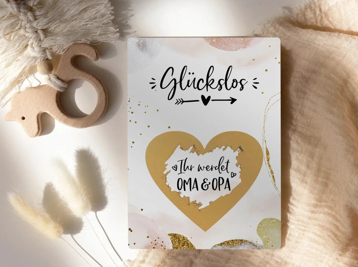 Ihr werdet Oma und Opa Rubbelkarte Golden Glamour - JoliCoon