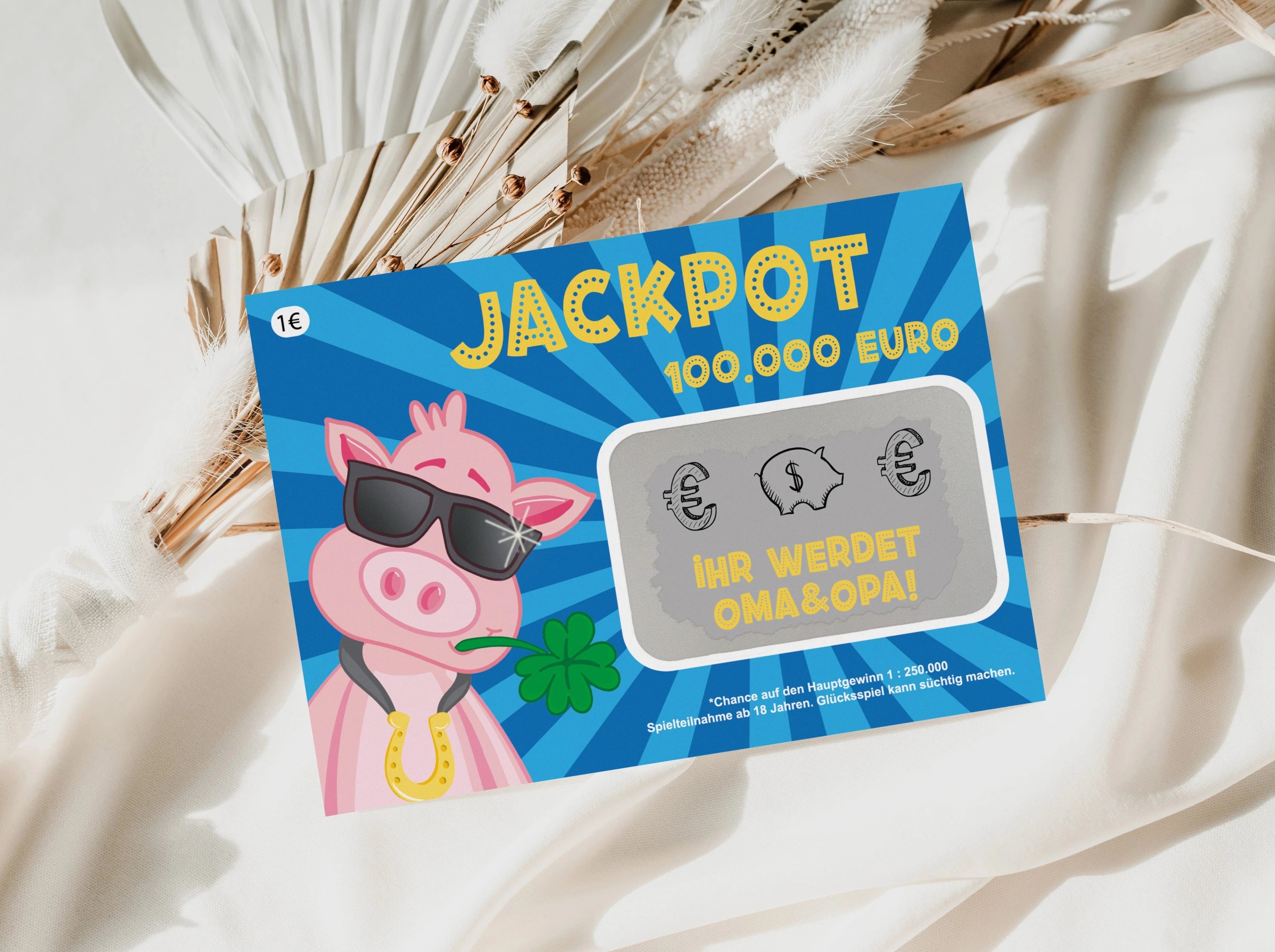Ihr werdet Oma und Opa Rubbellos Jackpot