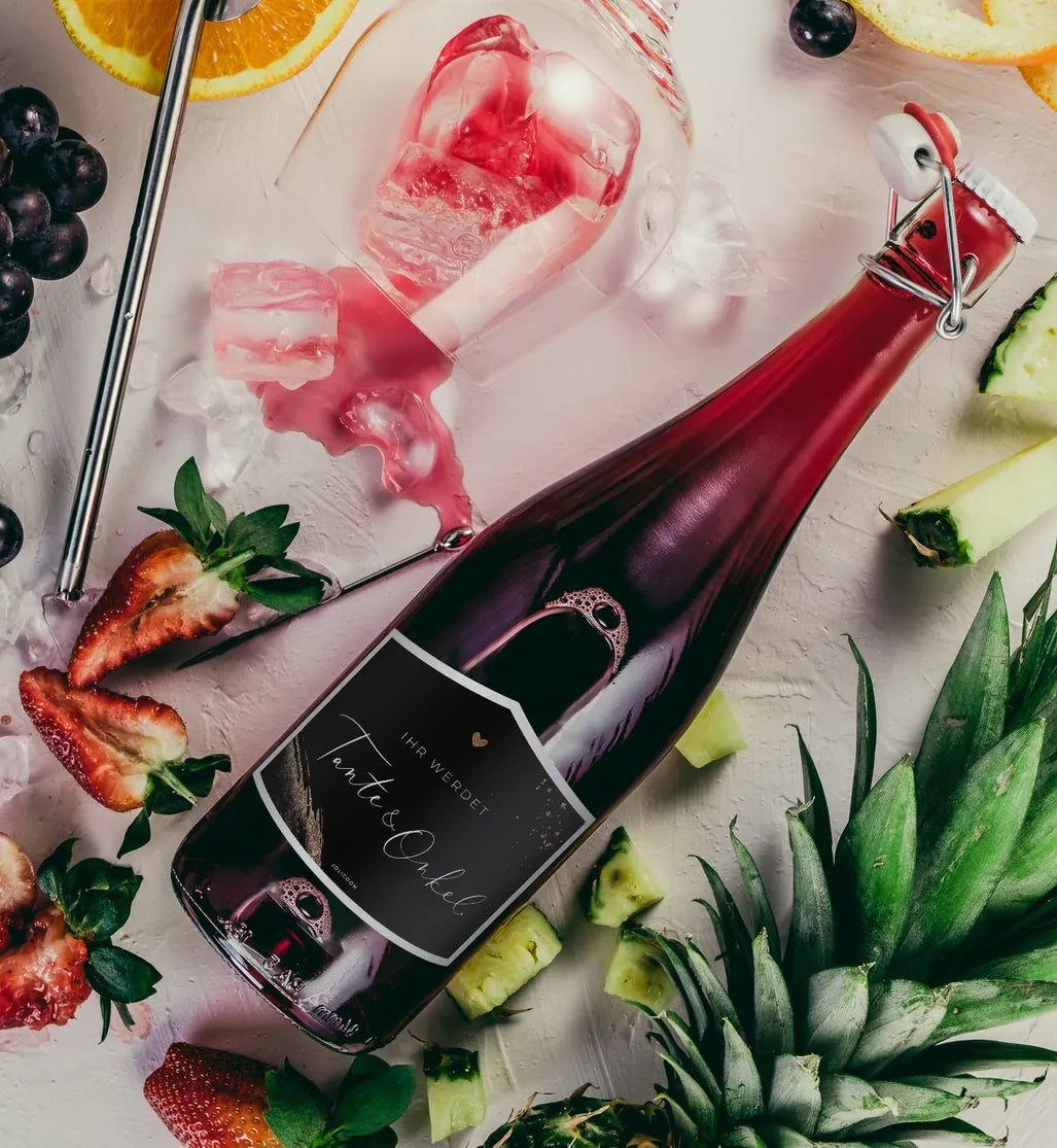 Ihr werdet Tante und Onkel Flaschenetikett klein - JoliCoon