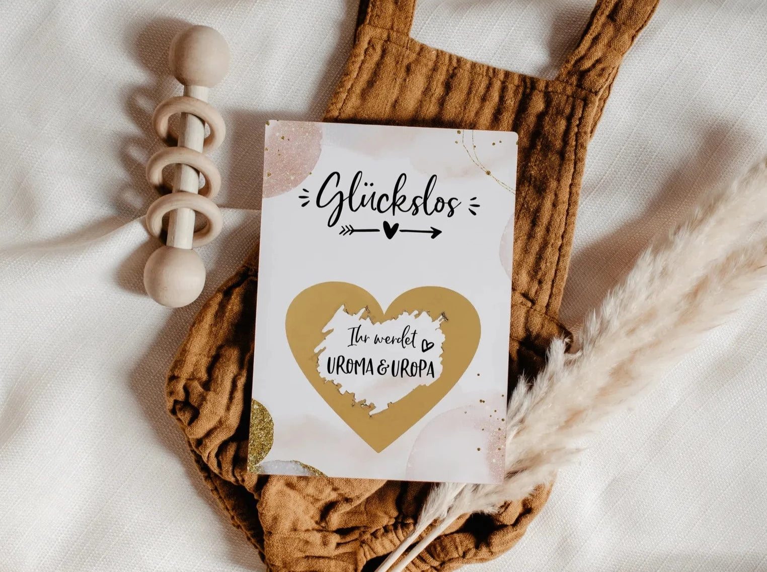 Ihr werdet Uroma und Uropa Rubbelkarte Golden Glamour