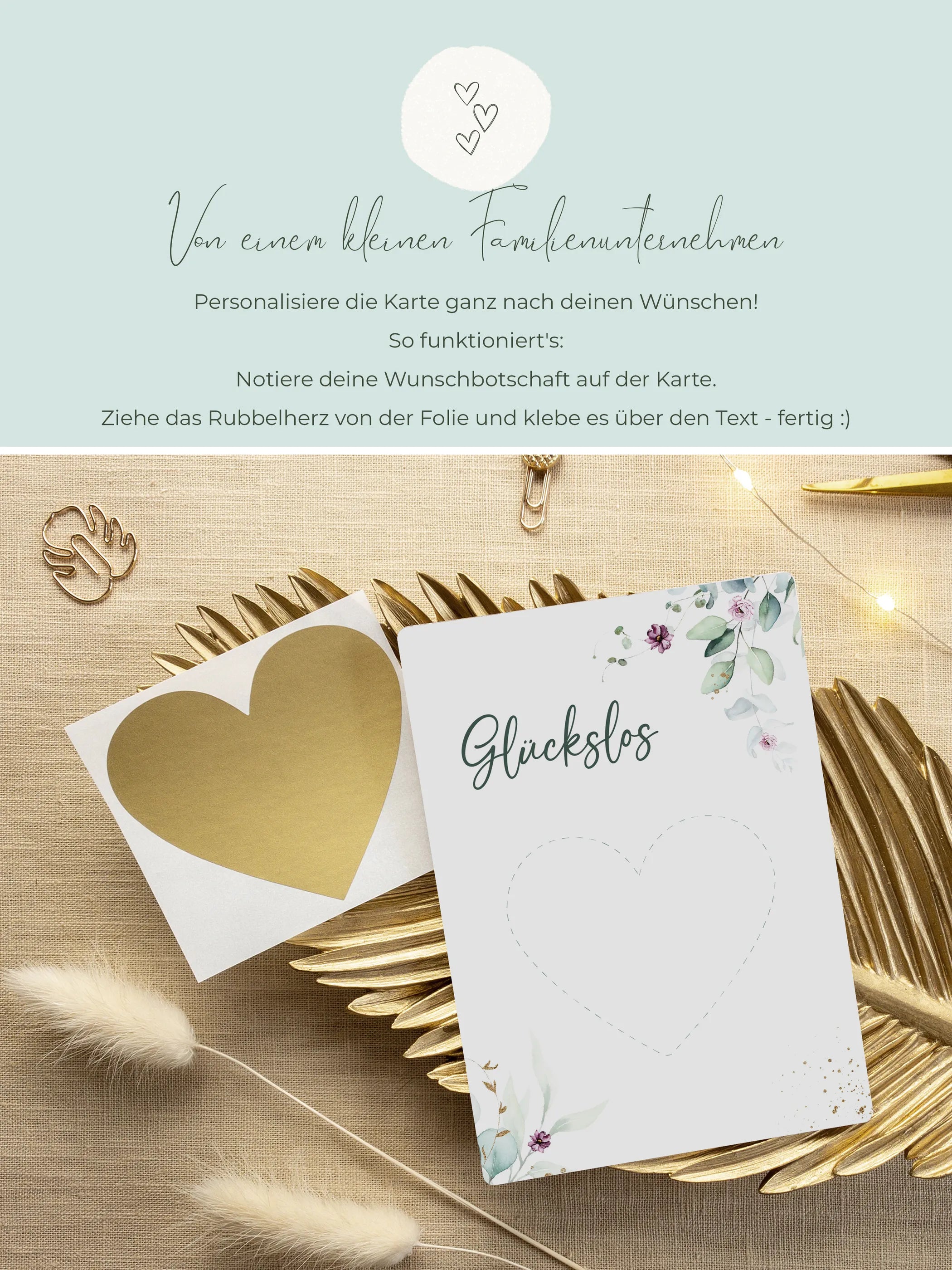 Glückslos Rubbellos selber machen Eukalyptus