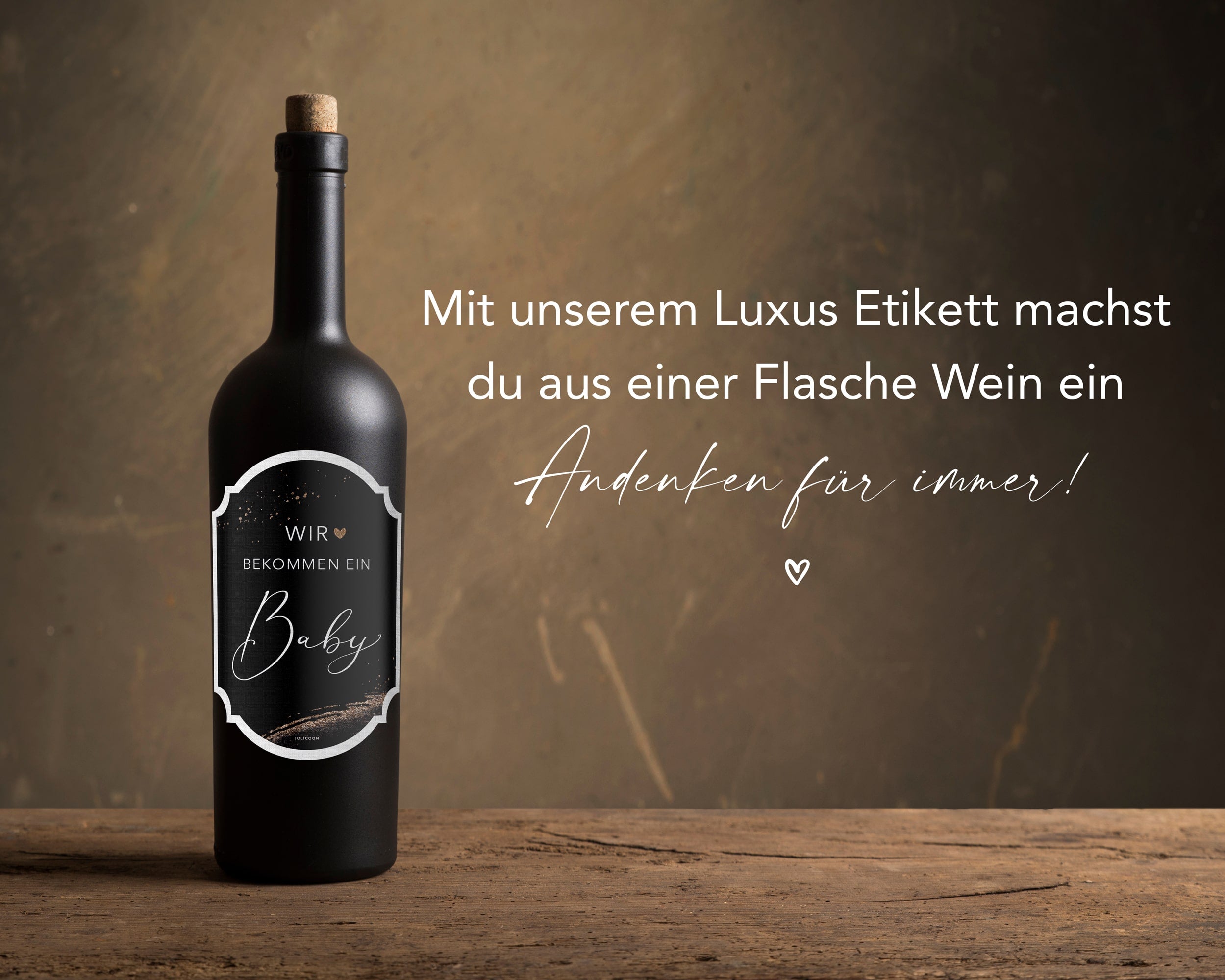Wir bekommen ein Baby Flaschenetikett - JoliCoon