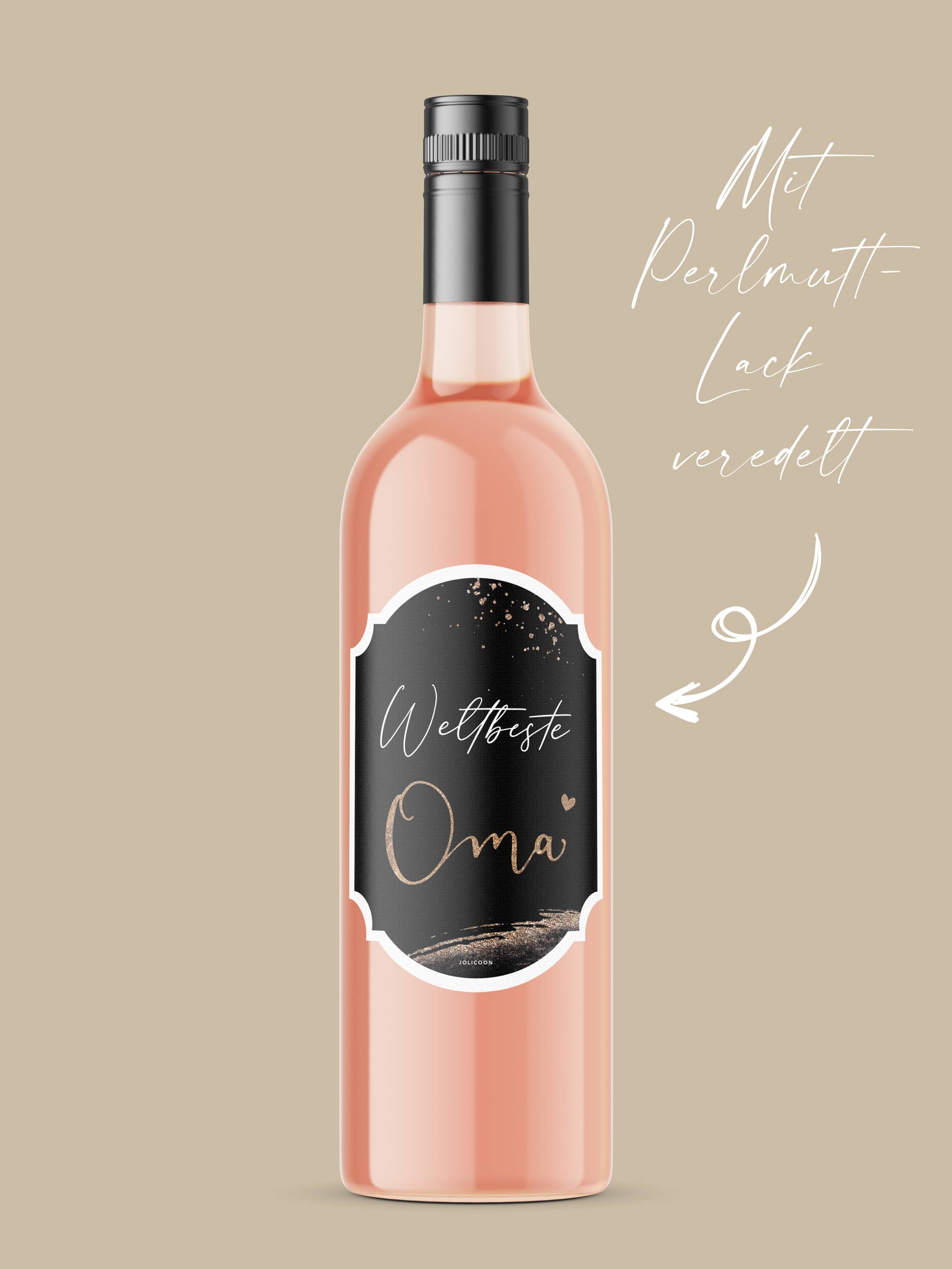 Weltbeste Oma Flaschenetikett - JoliCoon