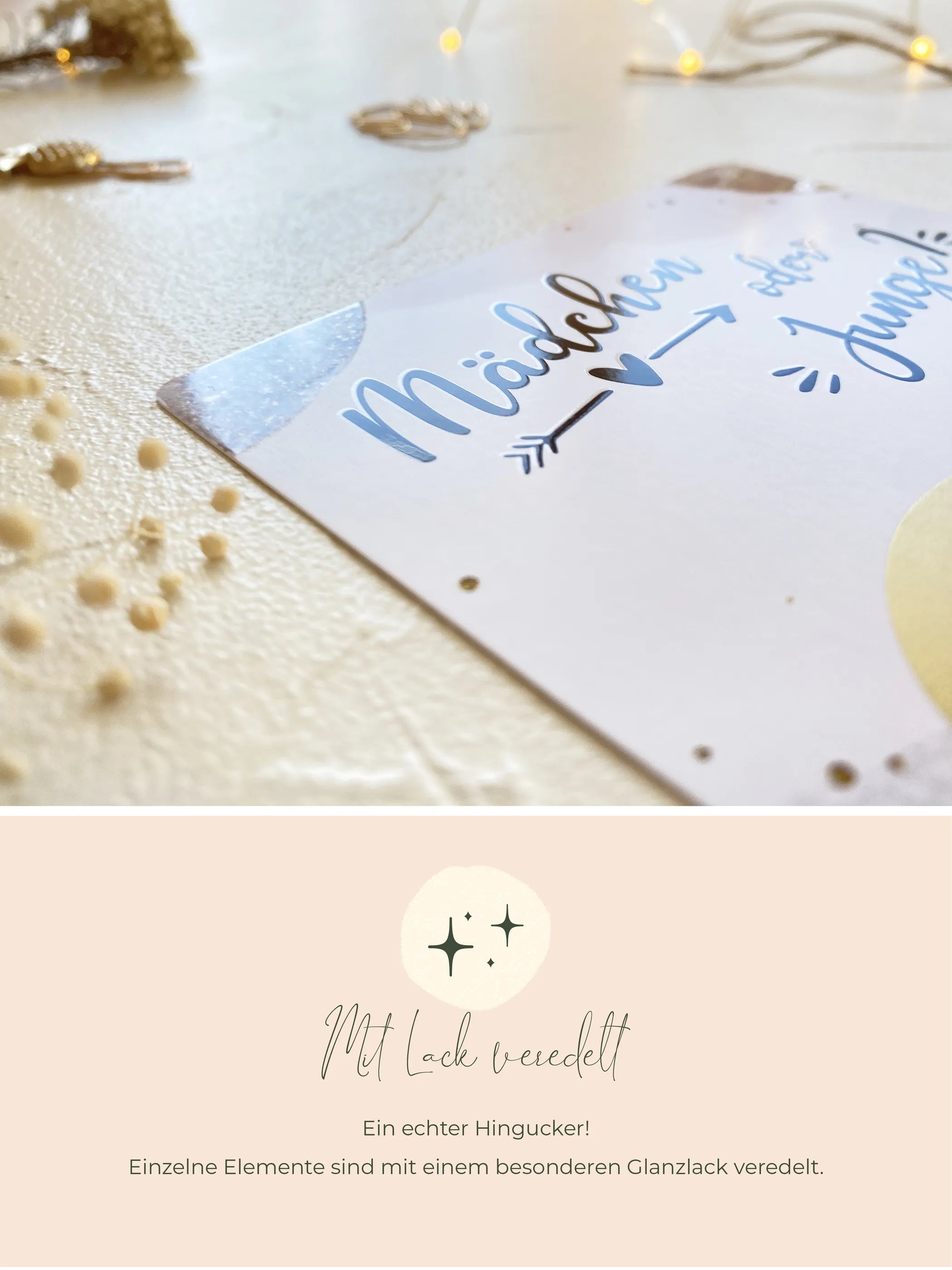 Es wird ein Junge Rubbelkarte Golden Glamour - JoliCoon