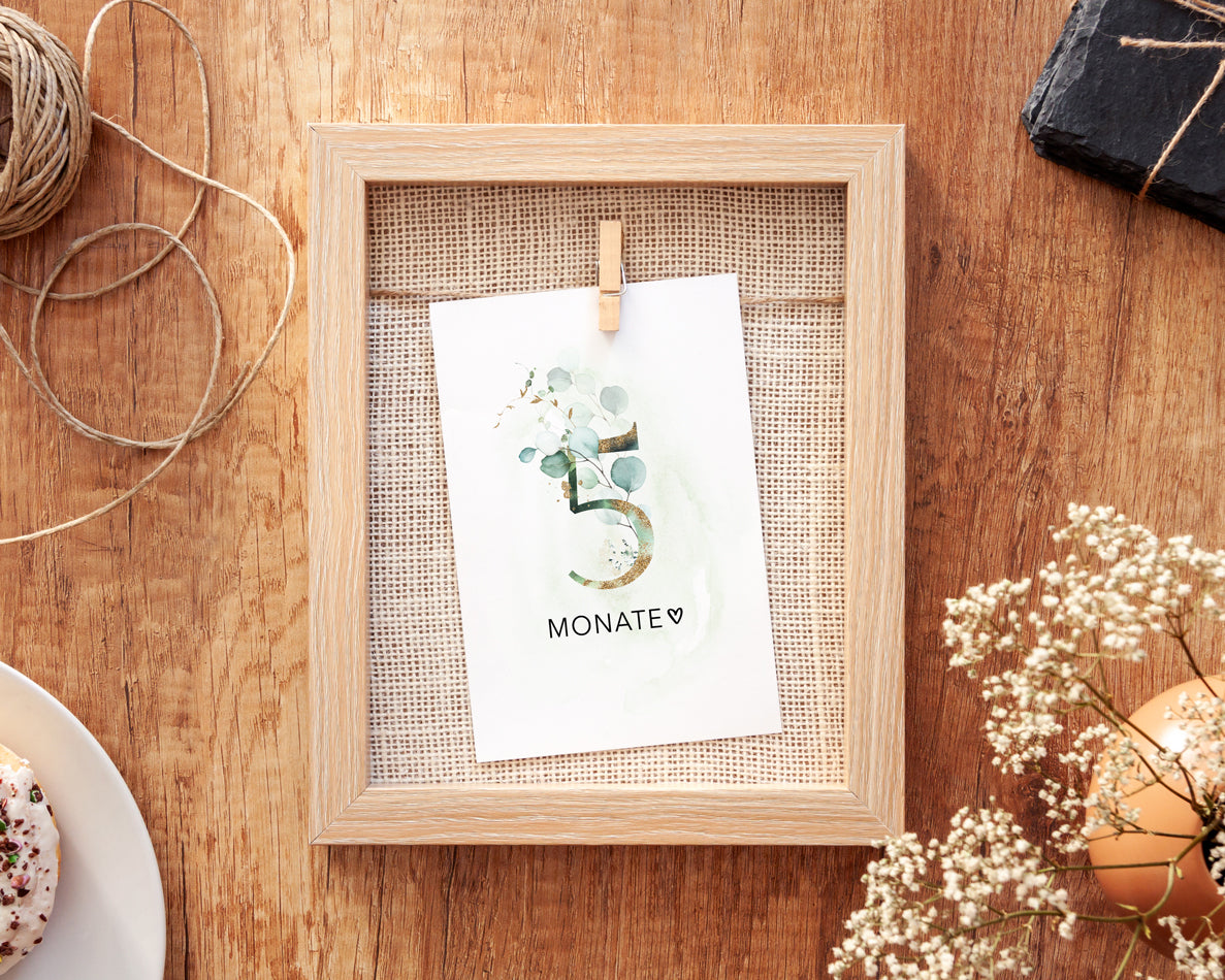 Meilensteinkarten Baby Monatskarte