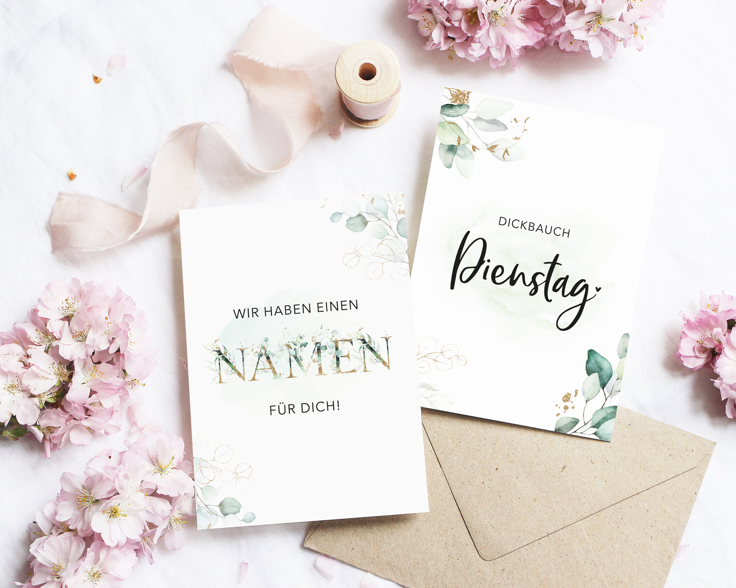 Meilensteinkarten Schwangerschaft Dickbauch Dienstag