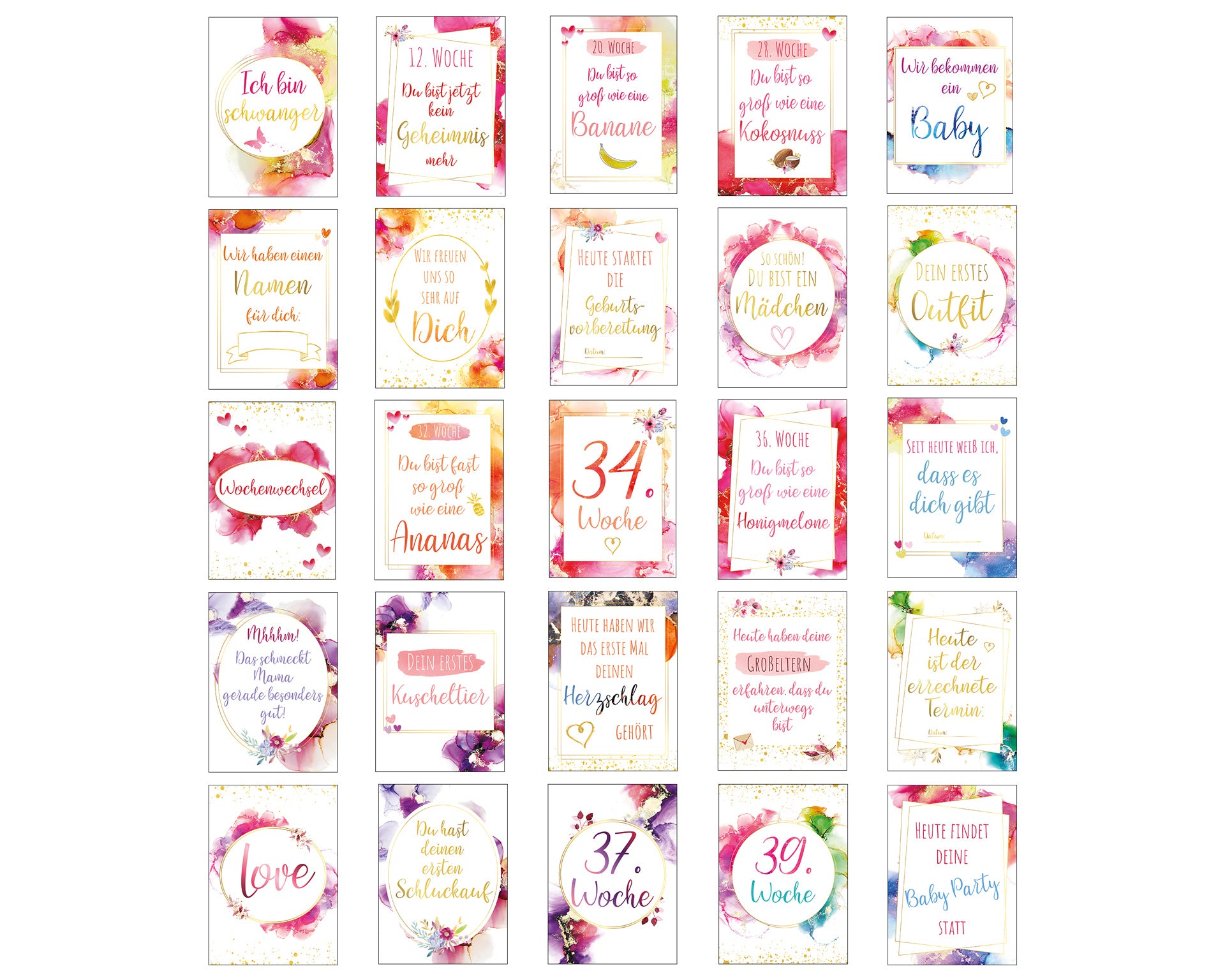 Meilensteinkarten Schwangerschaft - Dream.