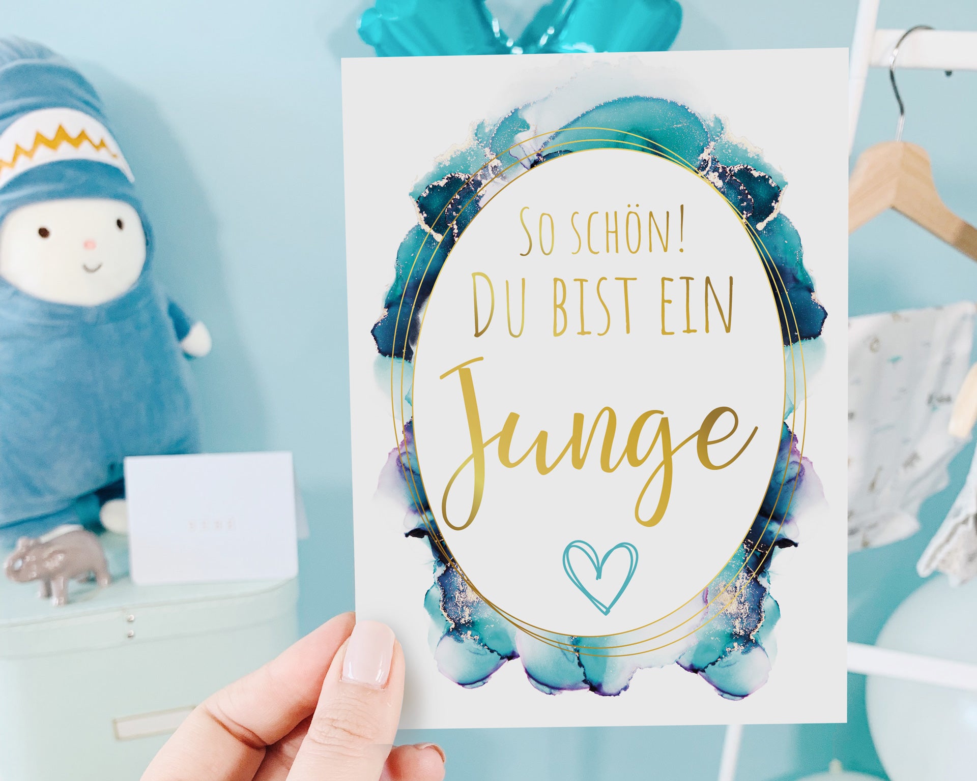 Meilensteinkarten Schwangerschaft Junge