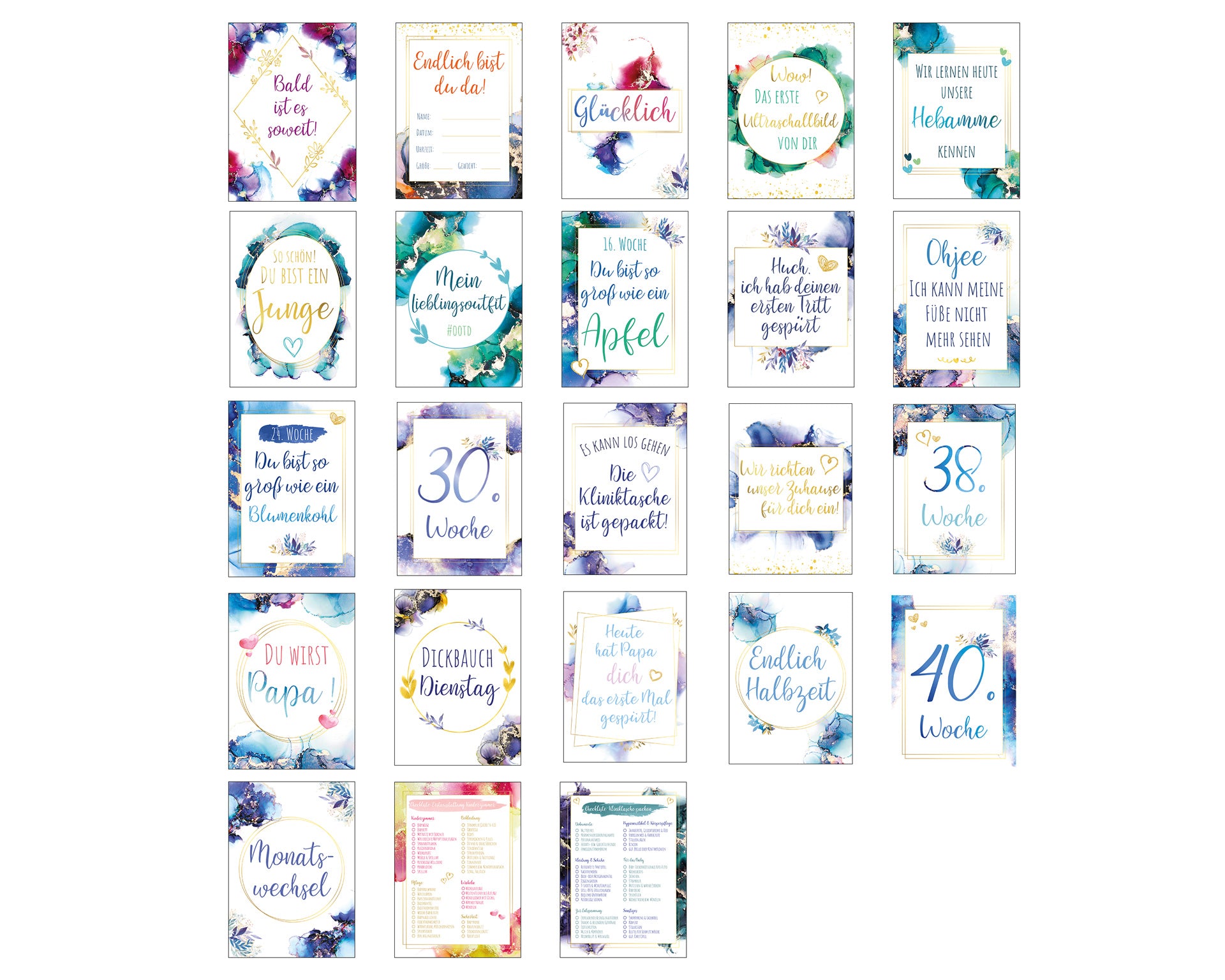 Meilensteinkarten Schwangerschaft - Dream.