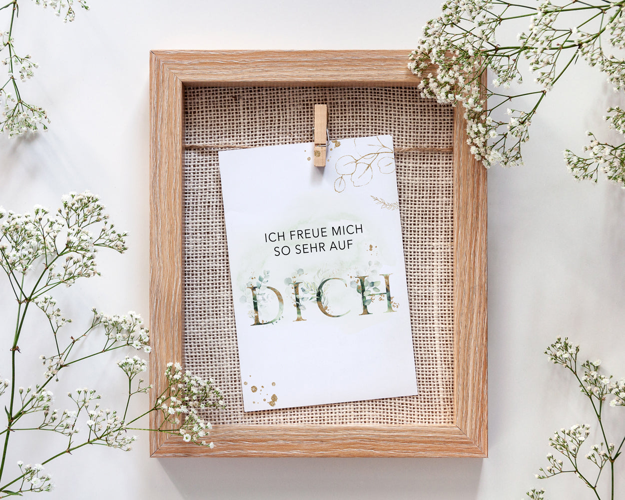 Schwangerschaft Meilensteinkarten Eukalyptus