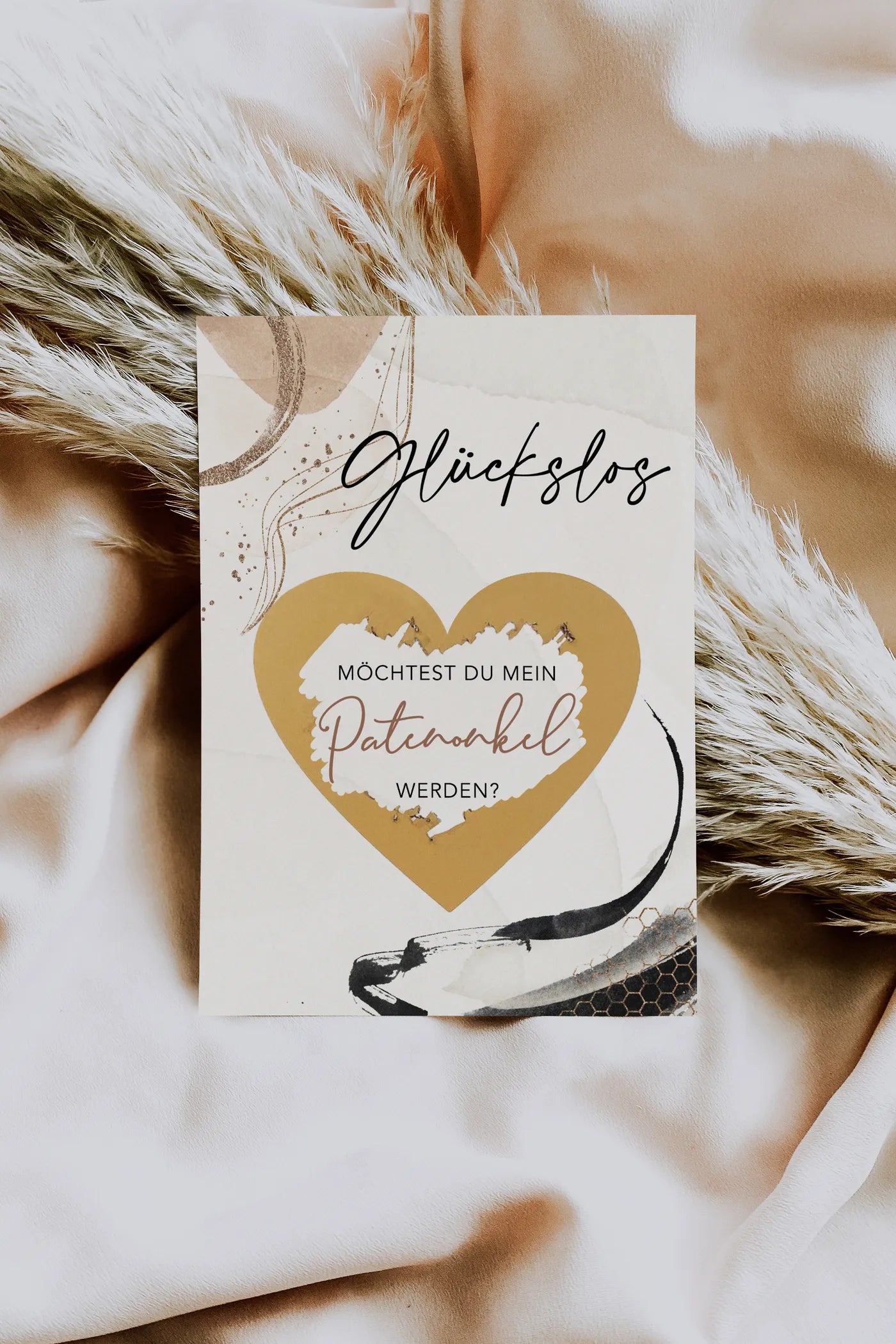 Willst du mein Patenonkel werden Rubbelkarte Luxury mit Herz - JoliCoon