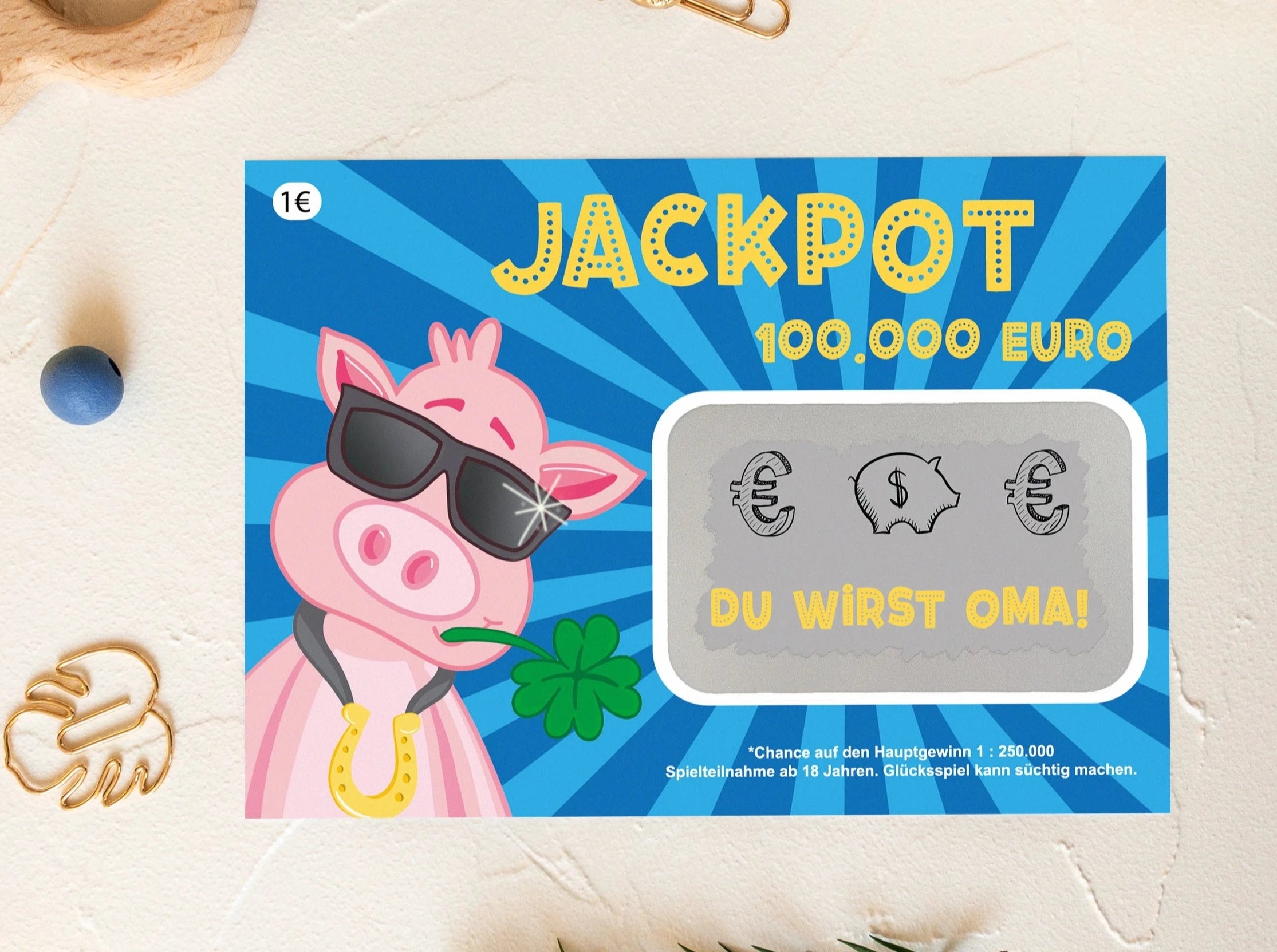 Du wirst Oma Rubbellos Jackpot