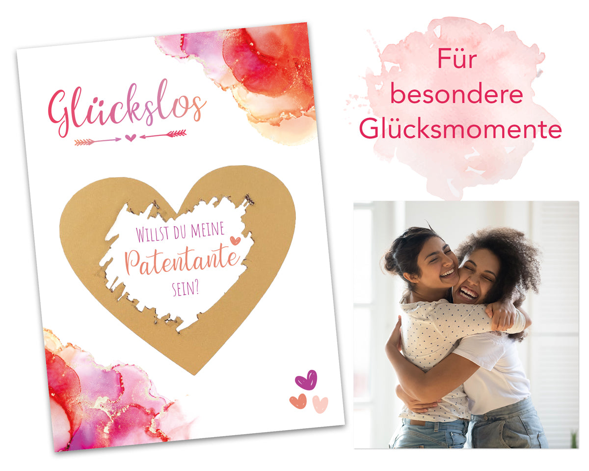 Set - Patentante fragen - Patenonkel fragen - Rubbelkarte Dream - JoliCoon