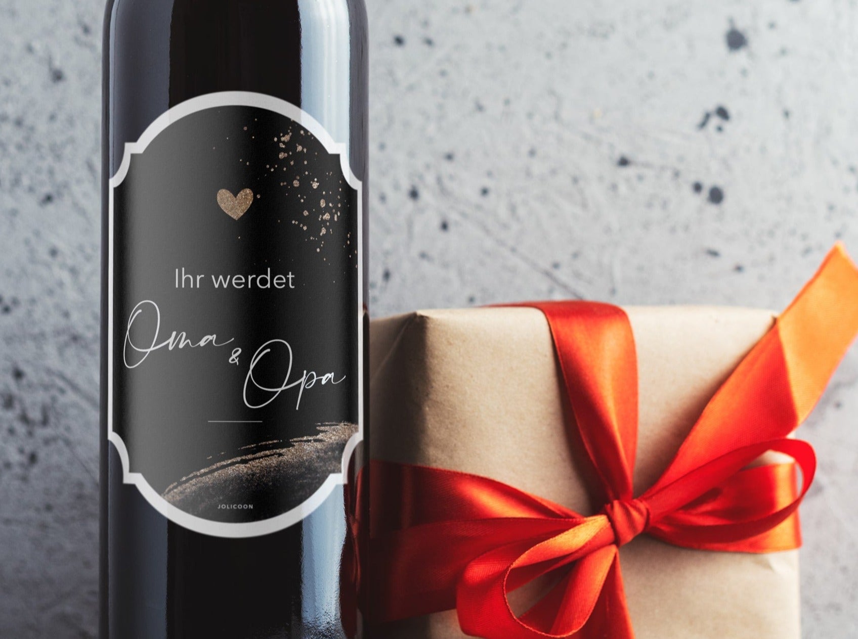 Ihr werdet Oma und Opa Flaschenetikett - JoliCoon