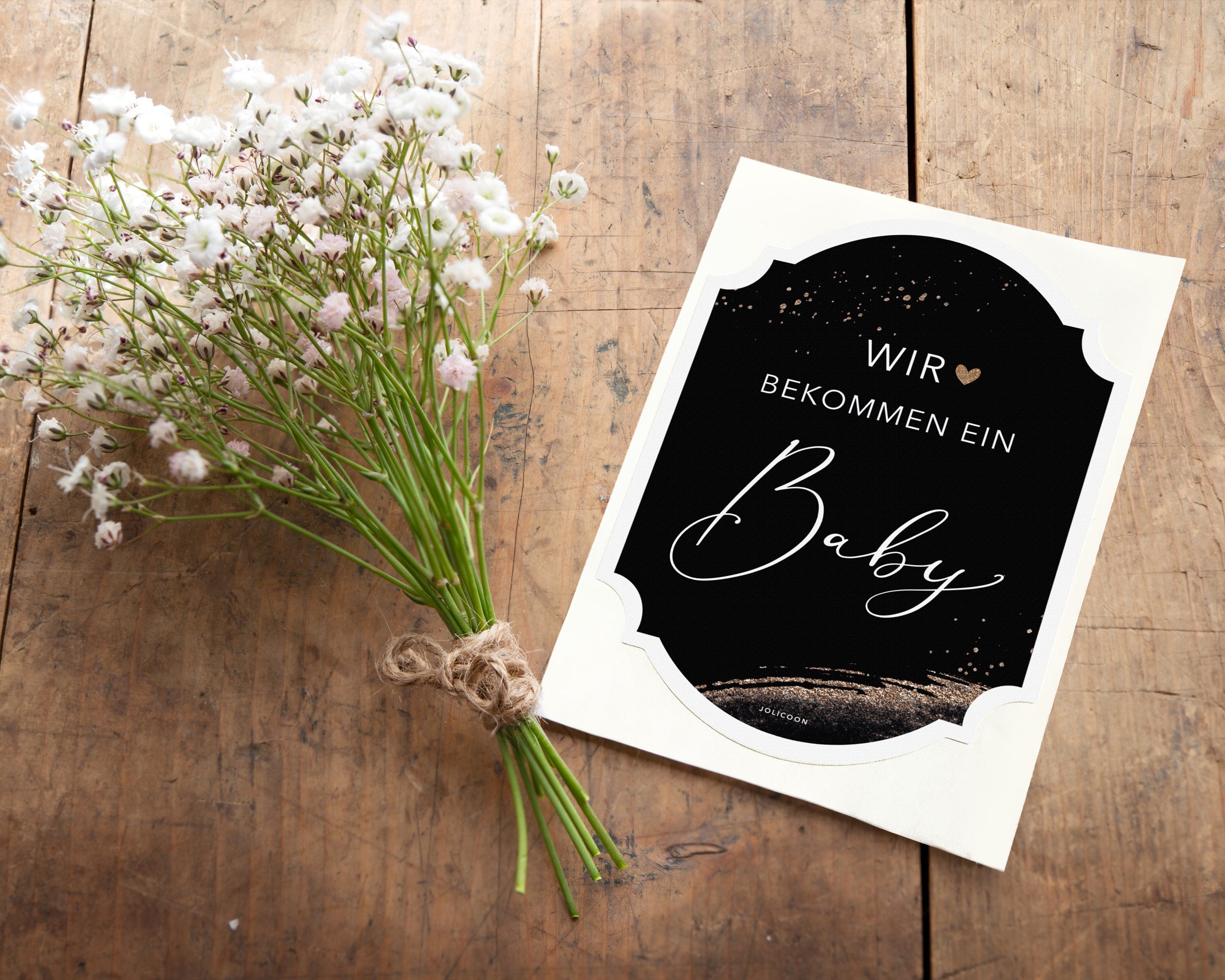 Wir bekommen ein Baby Flaschenetikett - JoliCoon