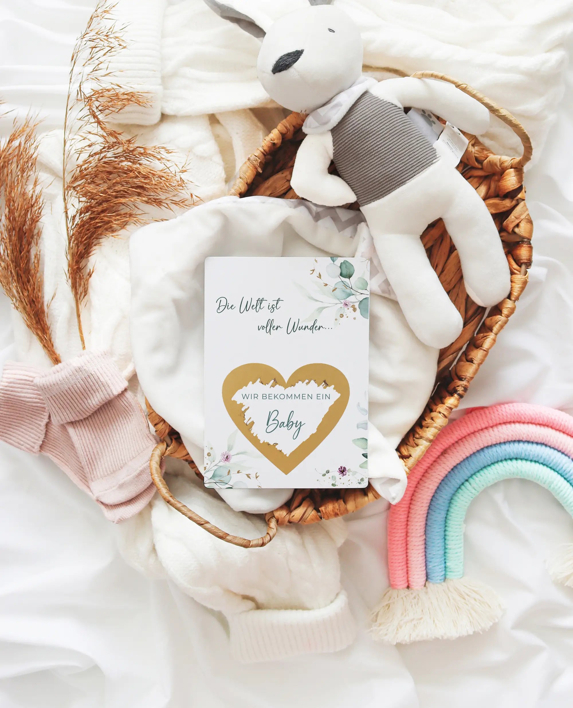 Schwangerschaft verkünden für die ganze Familie Rubbellose Eukalyptus - JoliCoon