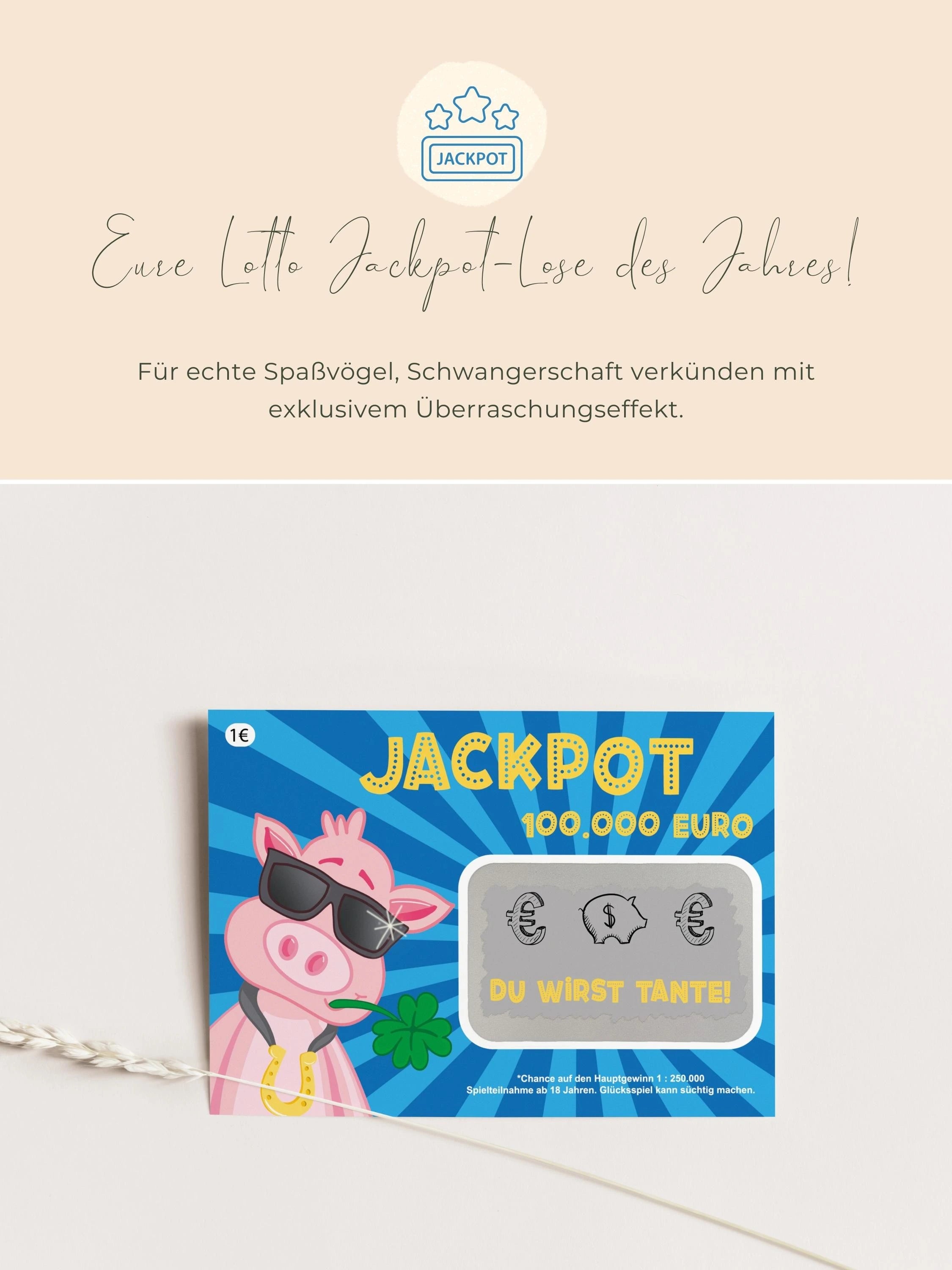 Du wirst Tante Rubbellos Jackpot