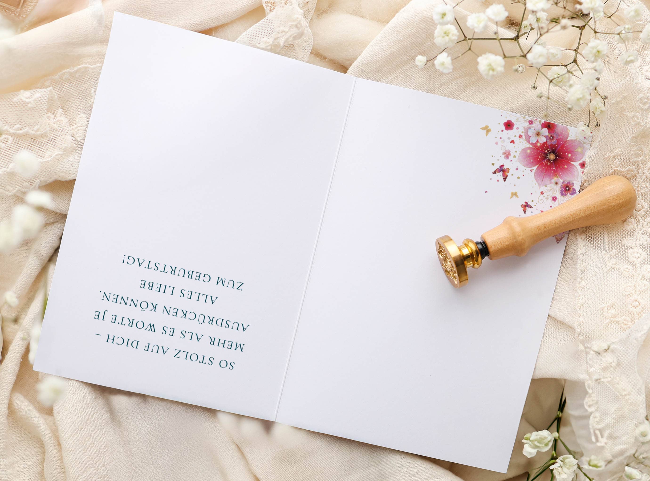 Alles Liebe zum Geburtstag Karte Geschenk elegant JoliCoon