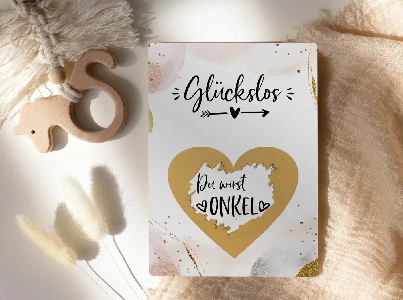 Du wirst Onkel Rubbelkarte Golden Glamour