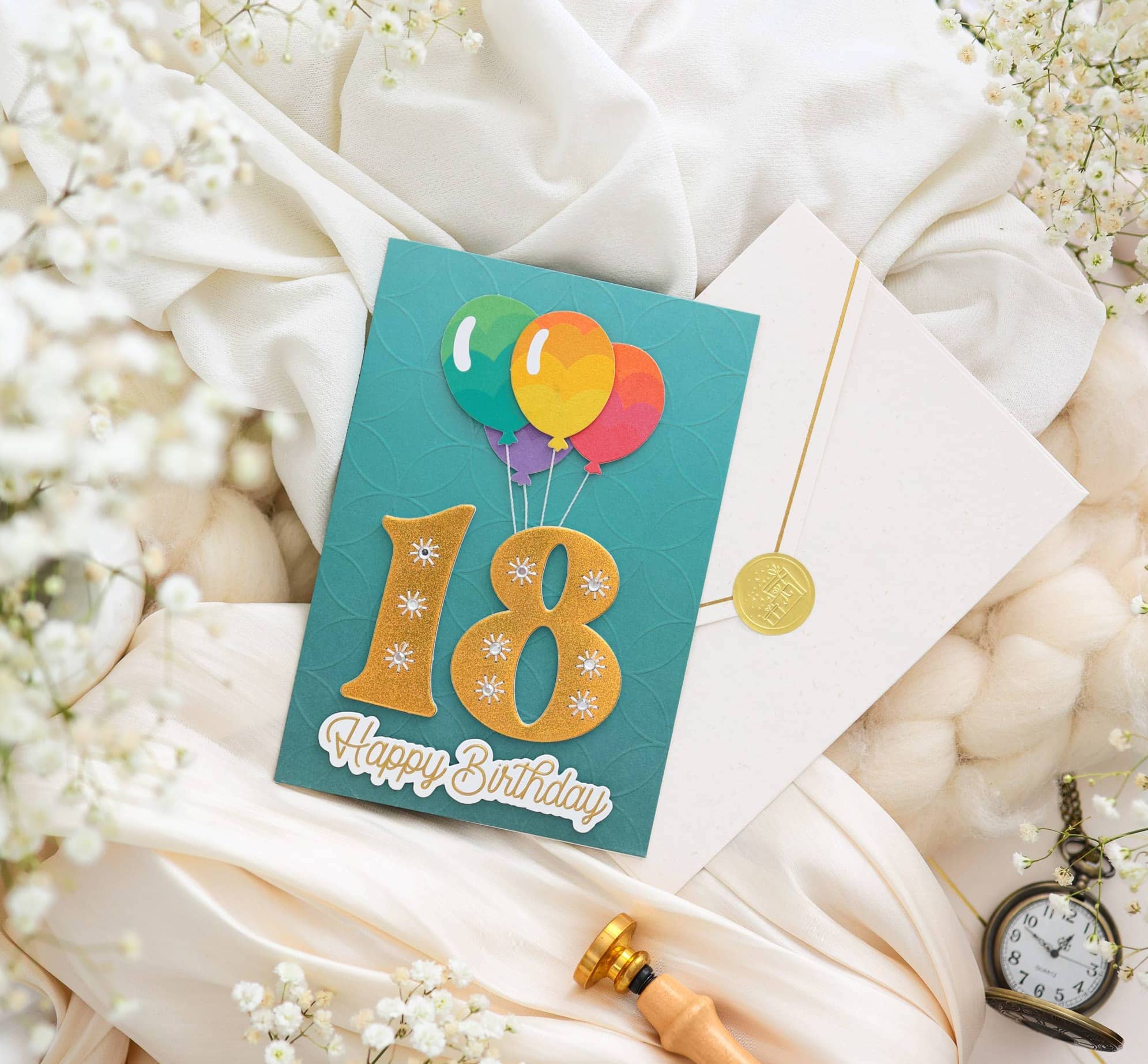 3D Geburtstagskarte 18 SIGNATURE