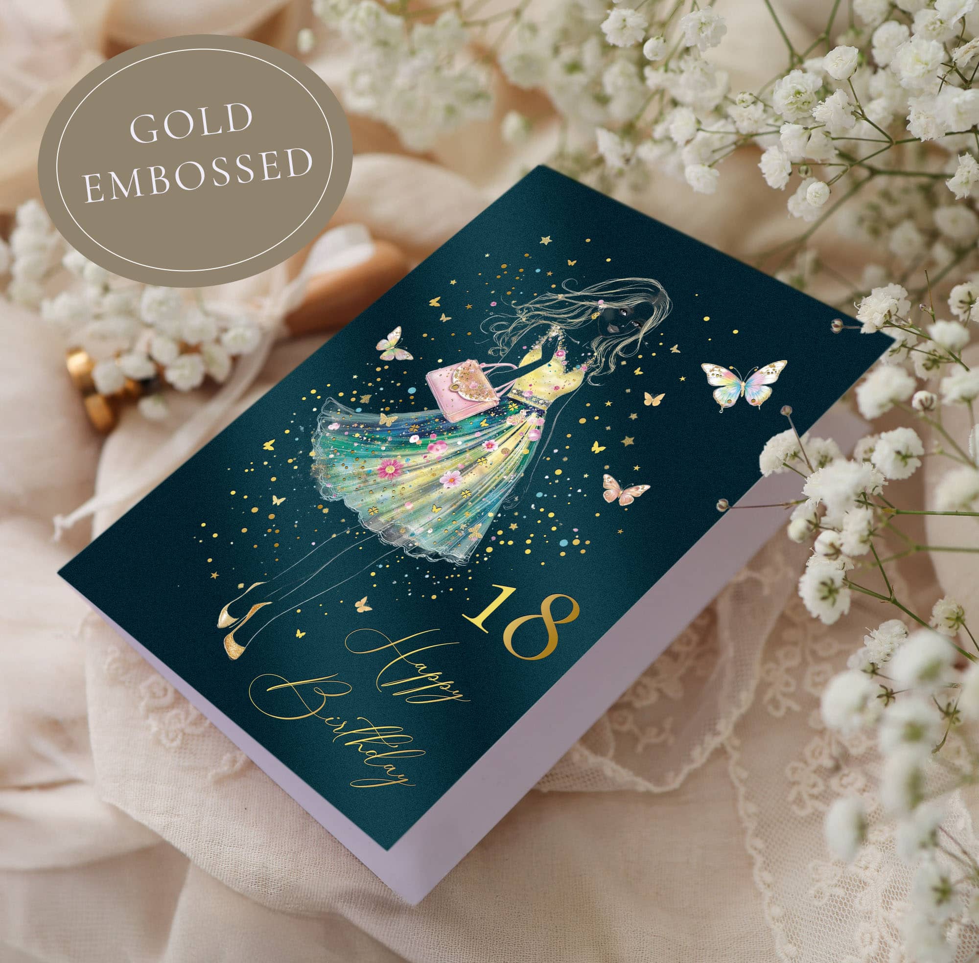 Geburtstagskarte STARDUST Lady 18