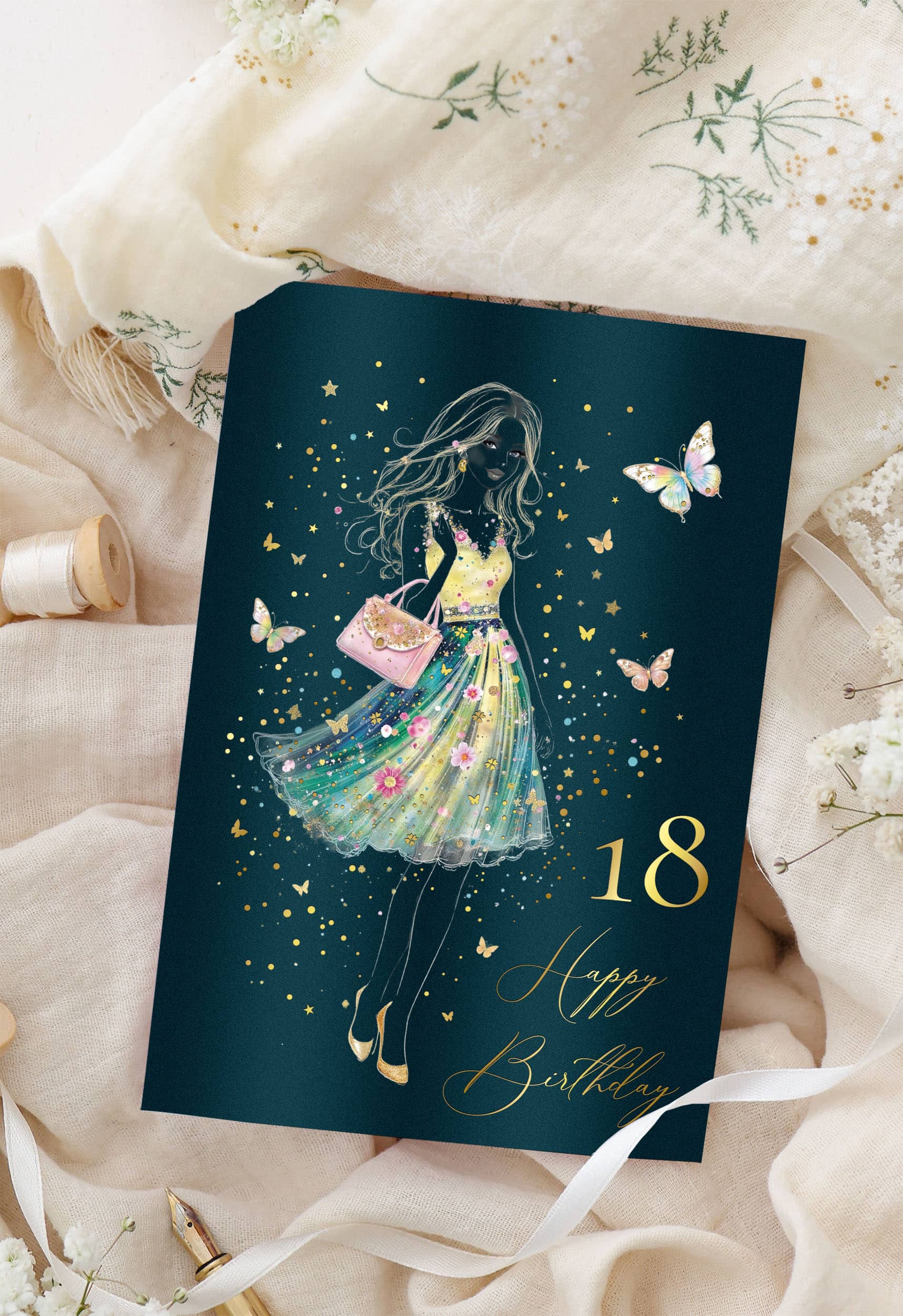 Geburtstagskarte STARDUST Lady 18