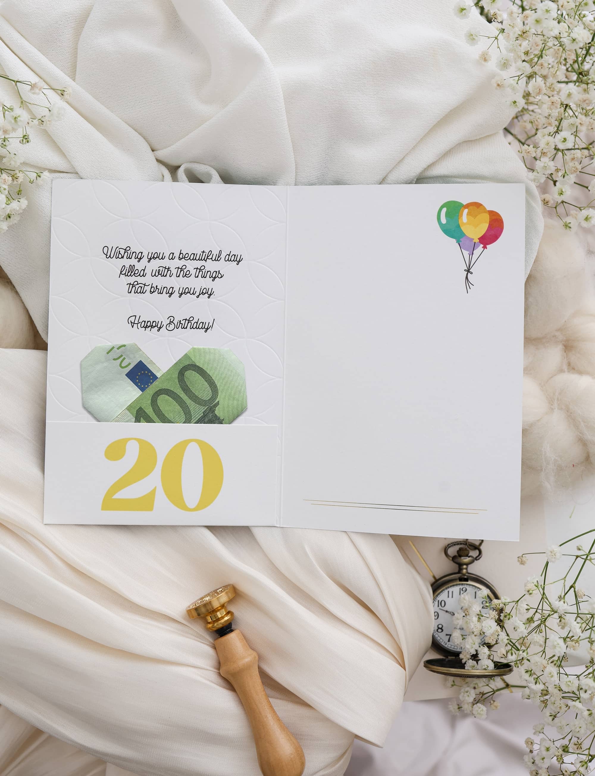 3D Geburtstagskarte 20 SIGNATURE