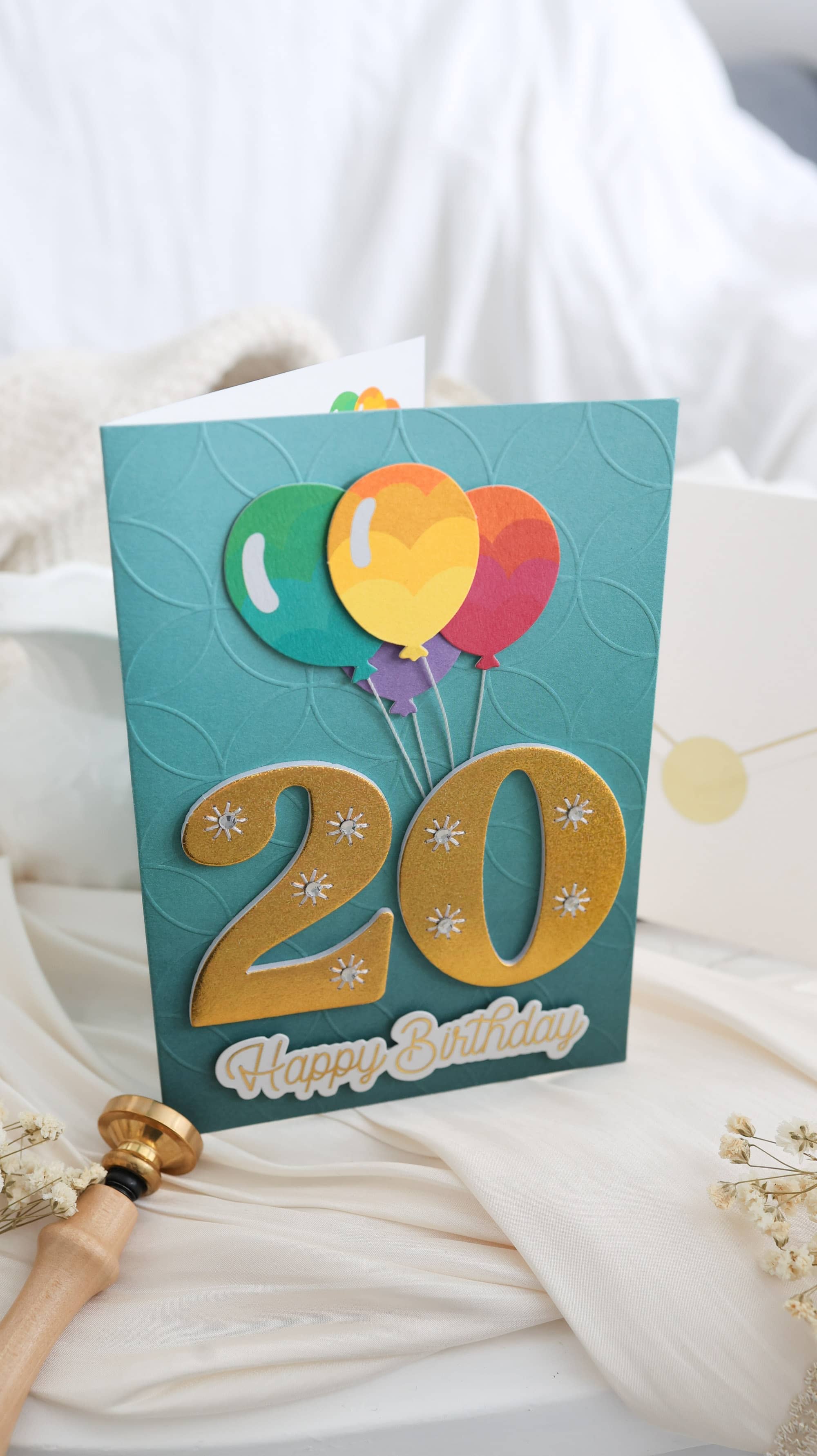 3D Geburtstagskarte 20 SIGNATURE