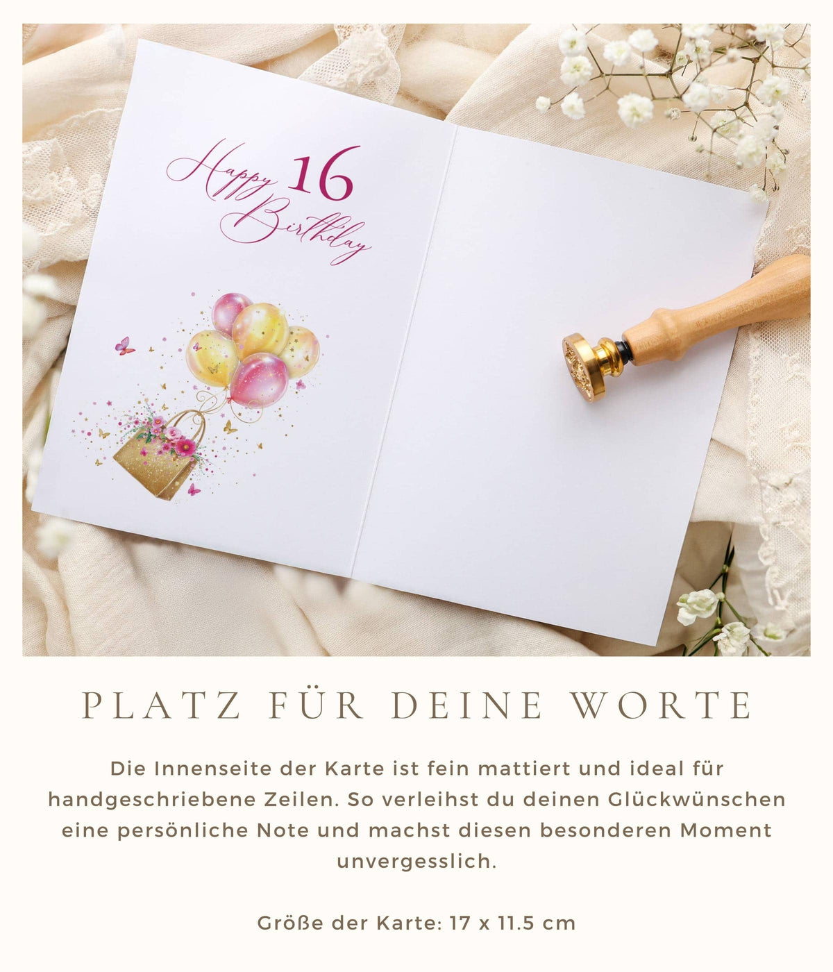 Geburtstagskarte STARDUST Lady 16