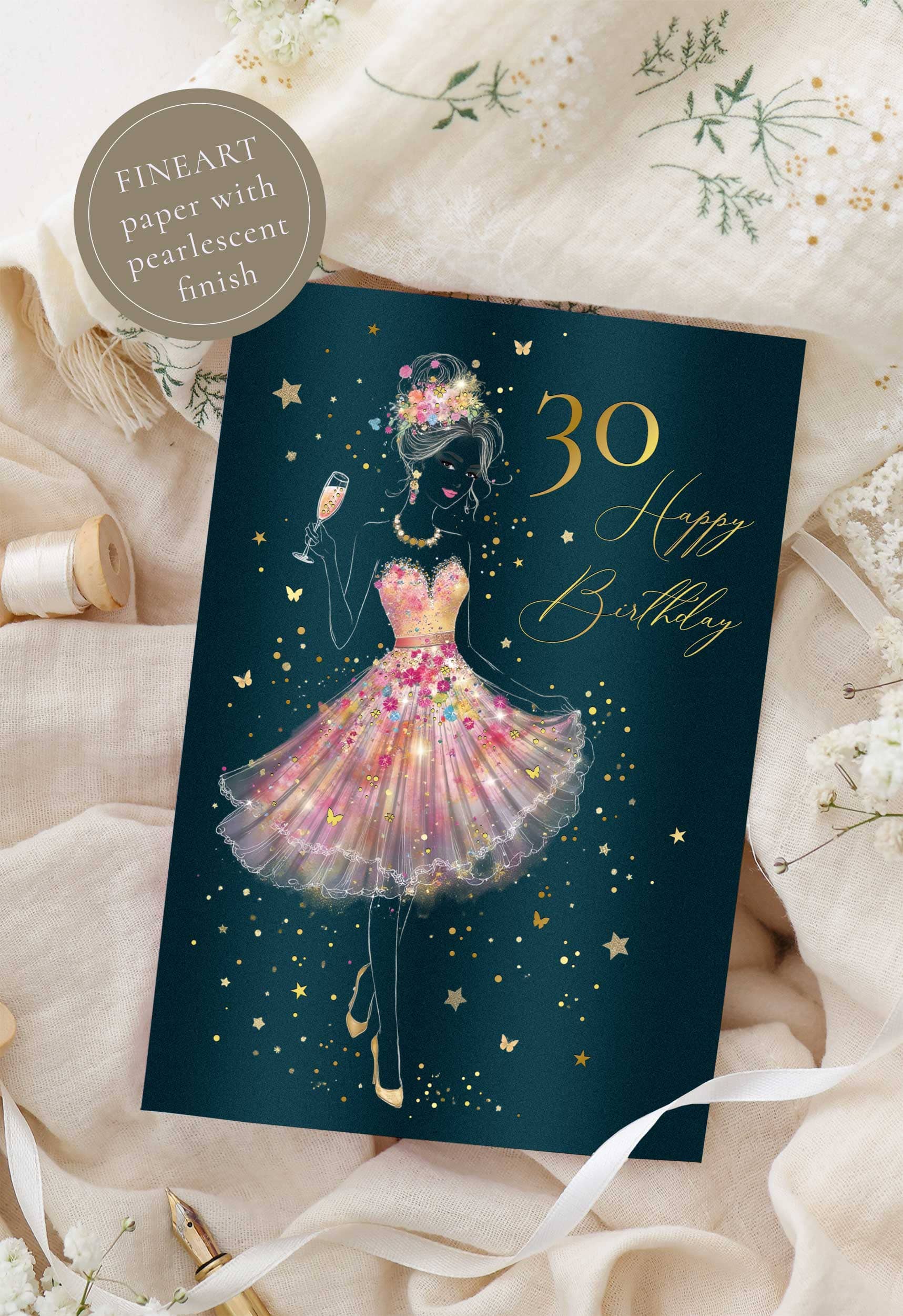 Geburtstagskarte STARDUST Lady 30