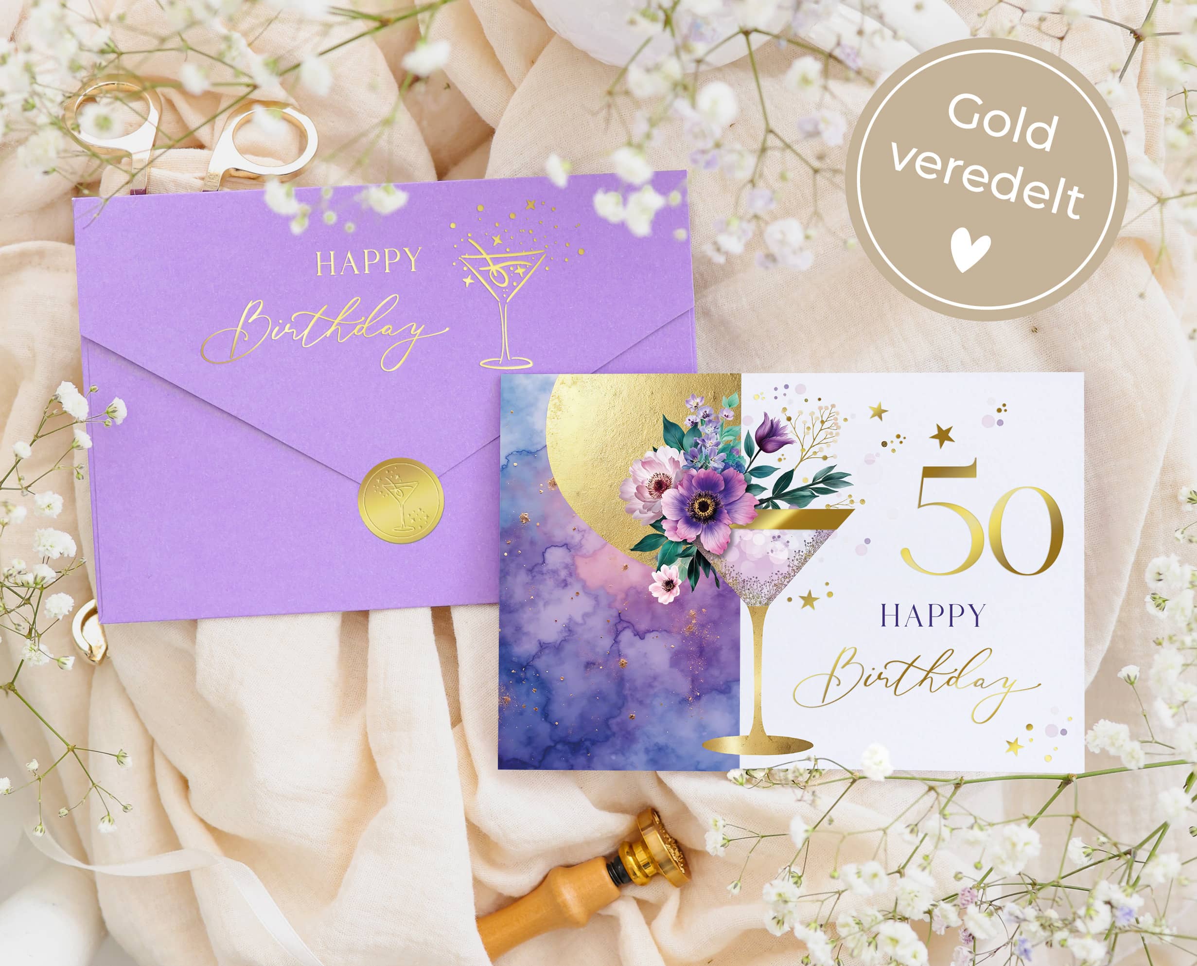 Karte zum 50 Geburtstag