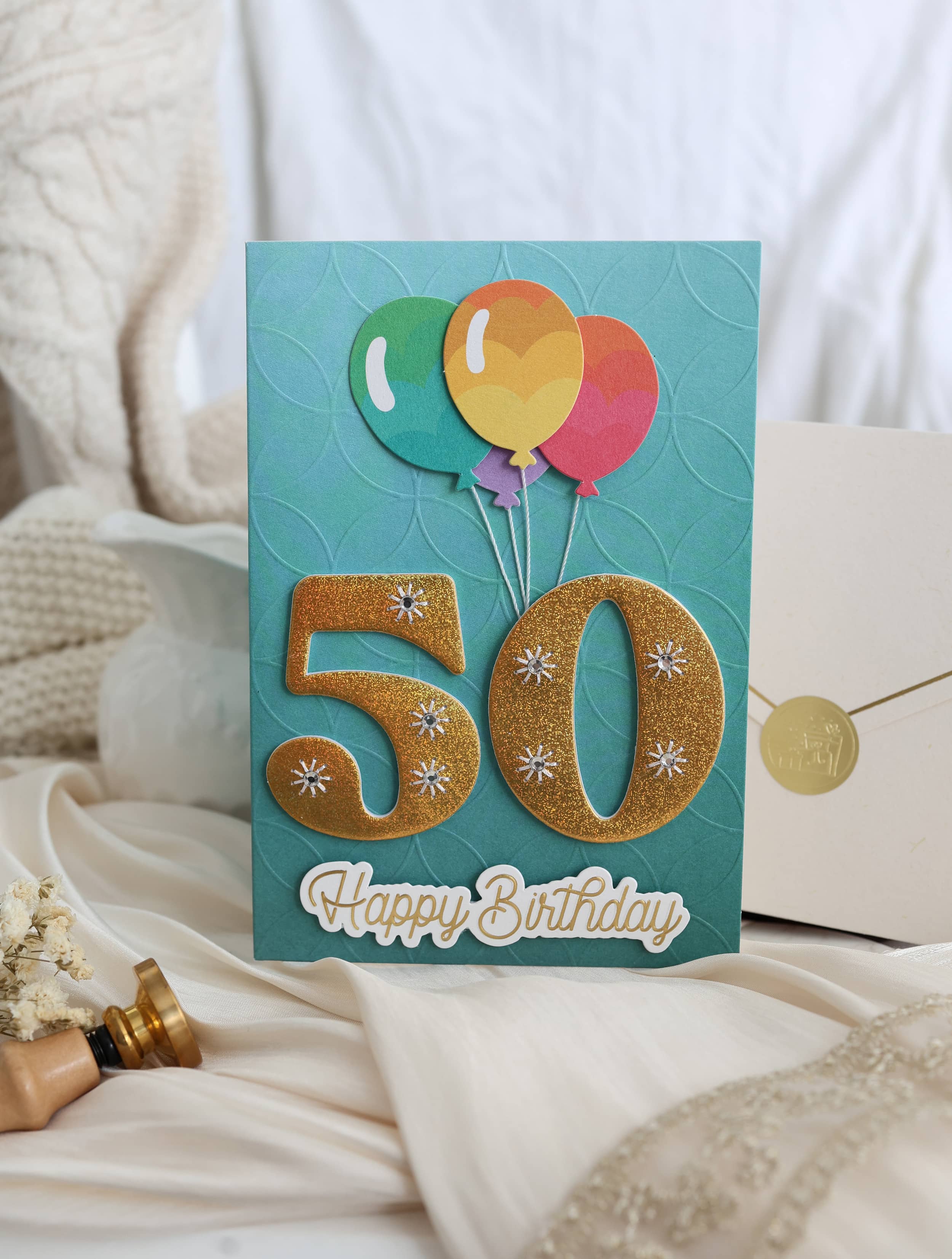 3D Geburtstagskarte 50 SIGNATURE