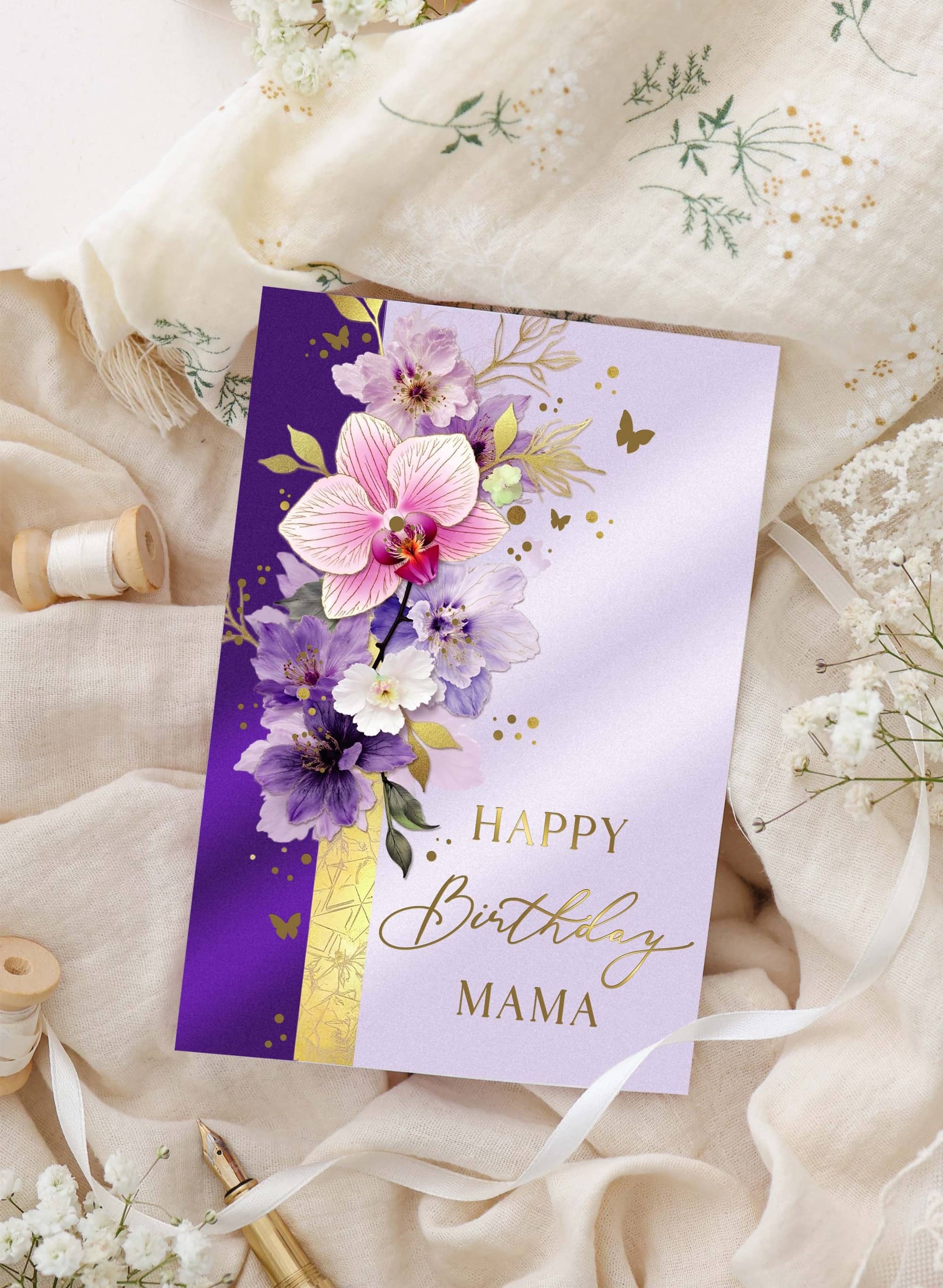 Geburtstagskarte ELEGANT Mama